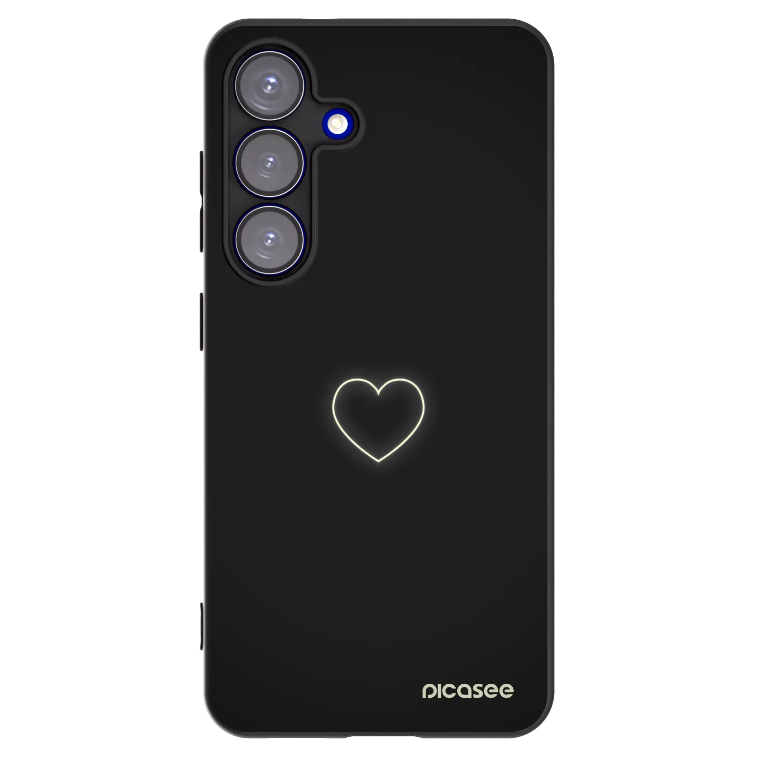 Picasee silikonski črni ovitek za Samsung Galaxy S25 5G - Heart