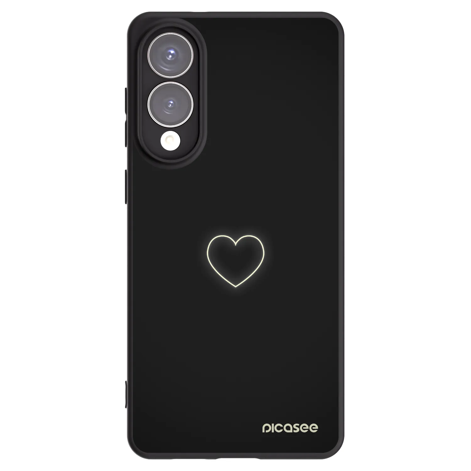Picasee silikonski črni ovitek za Samsung Galaxy S25 Edge 5G - Heart