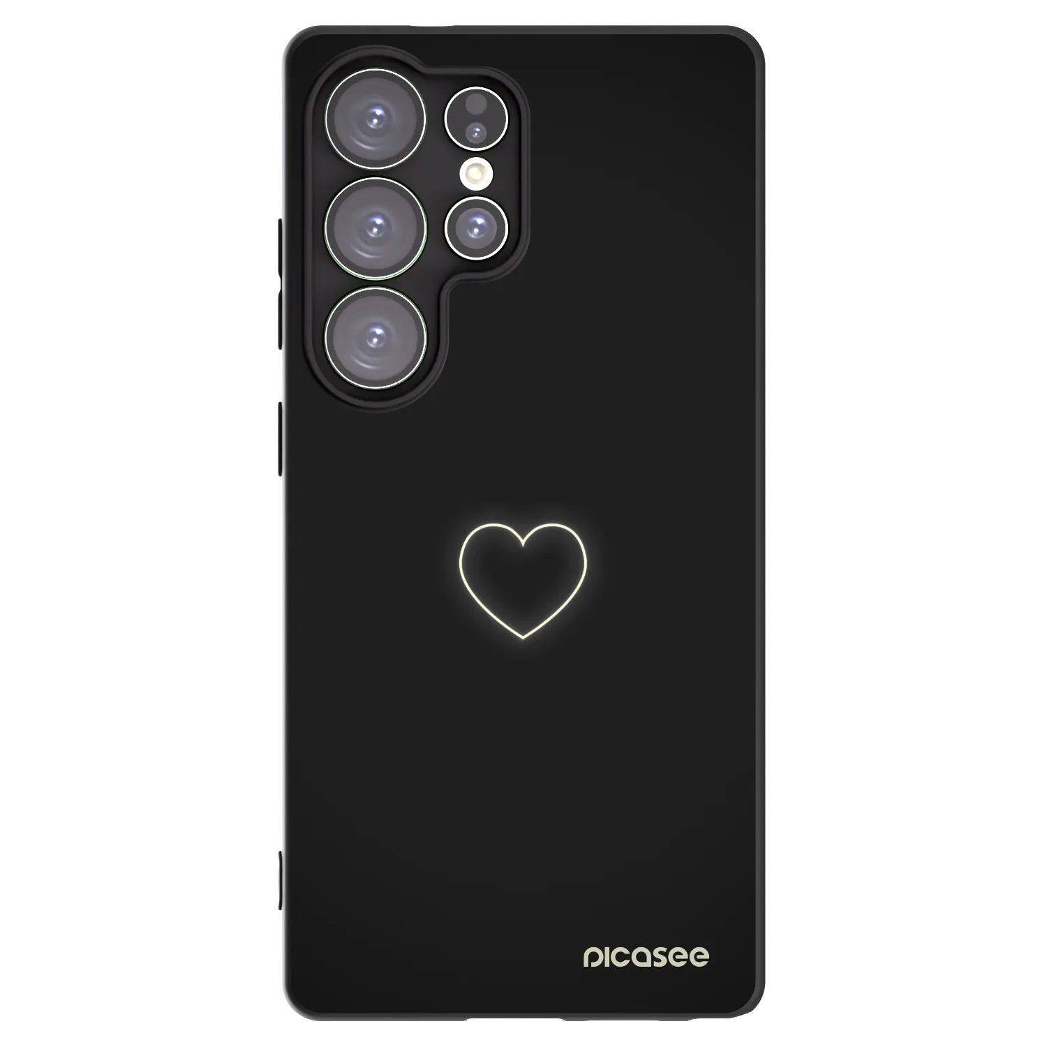 Picasee silikonski črni ovitek za Samsung Galaxy S25 Ultra 5G - Heart