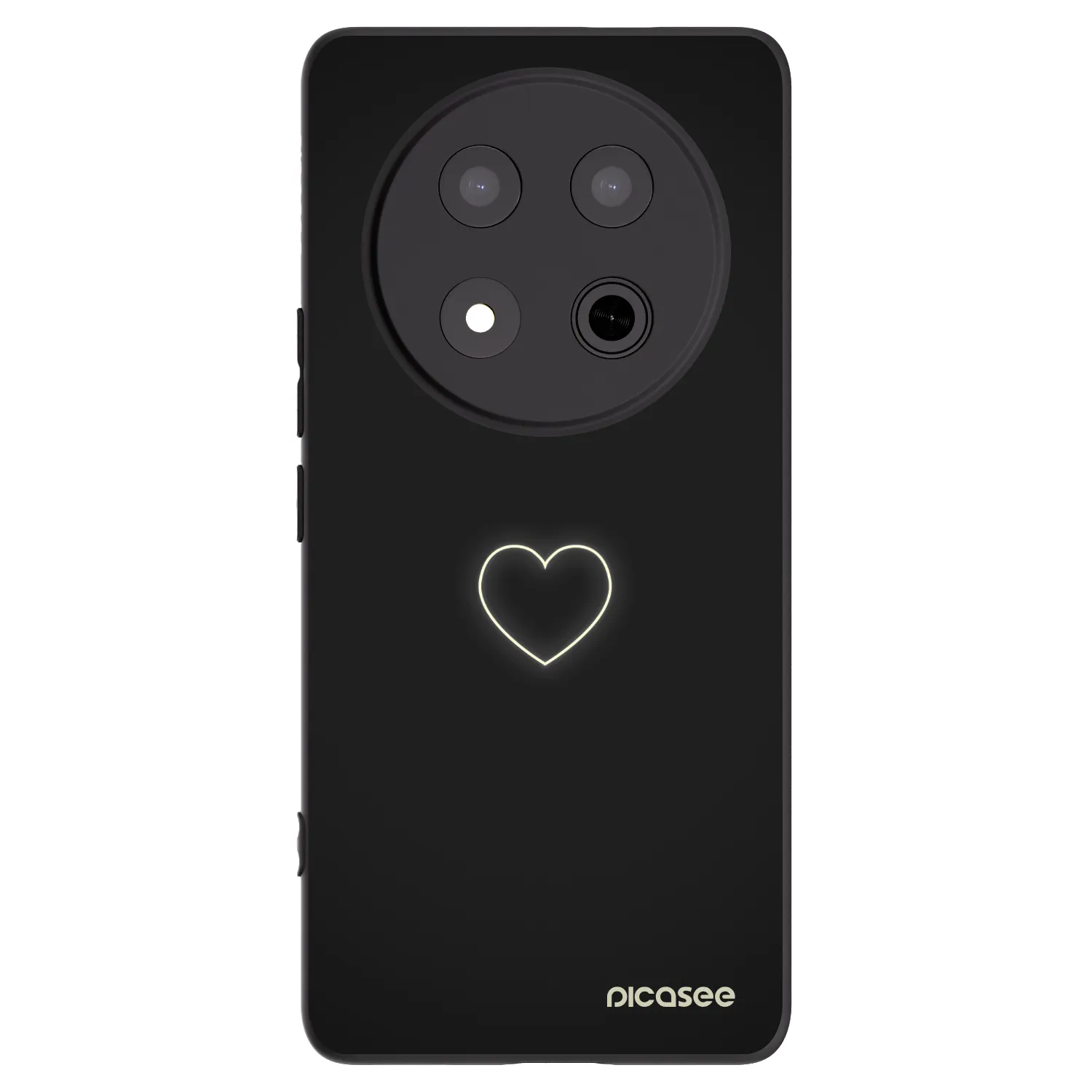 Picasee silikonski črni ovitek za Honor Magic7 Lite 5G - Heart