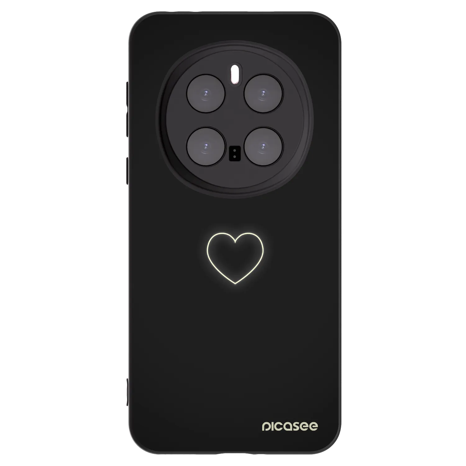 Picasee silikonski črni ovitek za Honor Magic7 Pro 5G - Heart