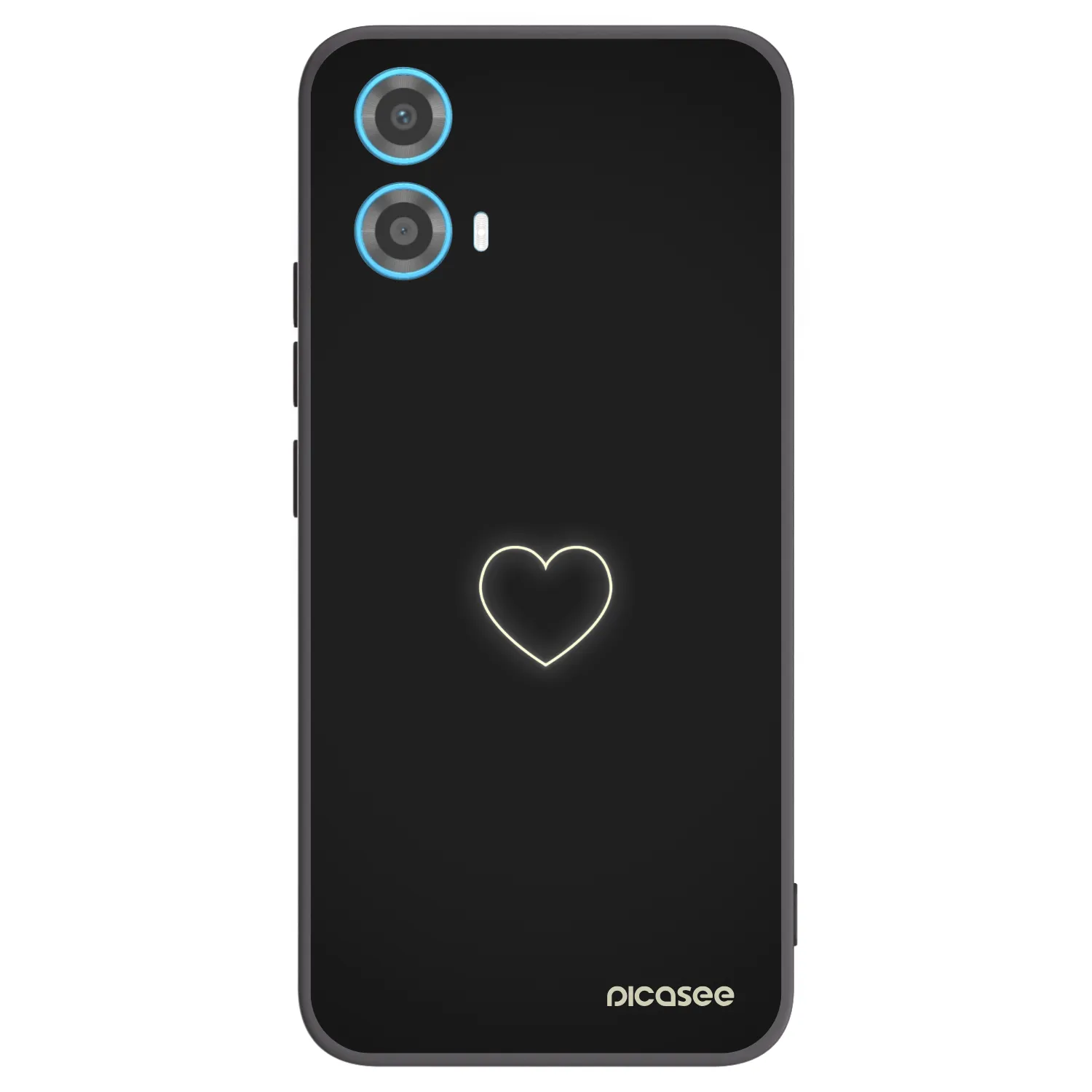 Picasee silikonski črni ovitek za Motorola Moto G34 5G - Heart