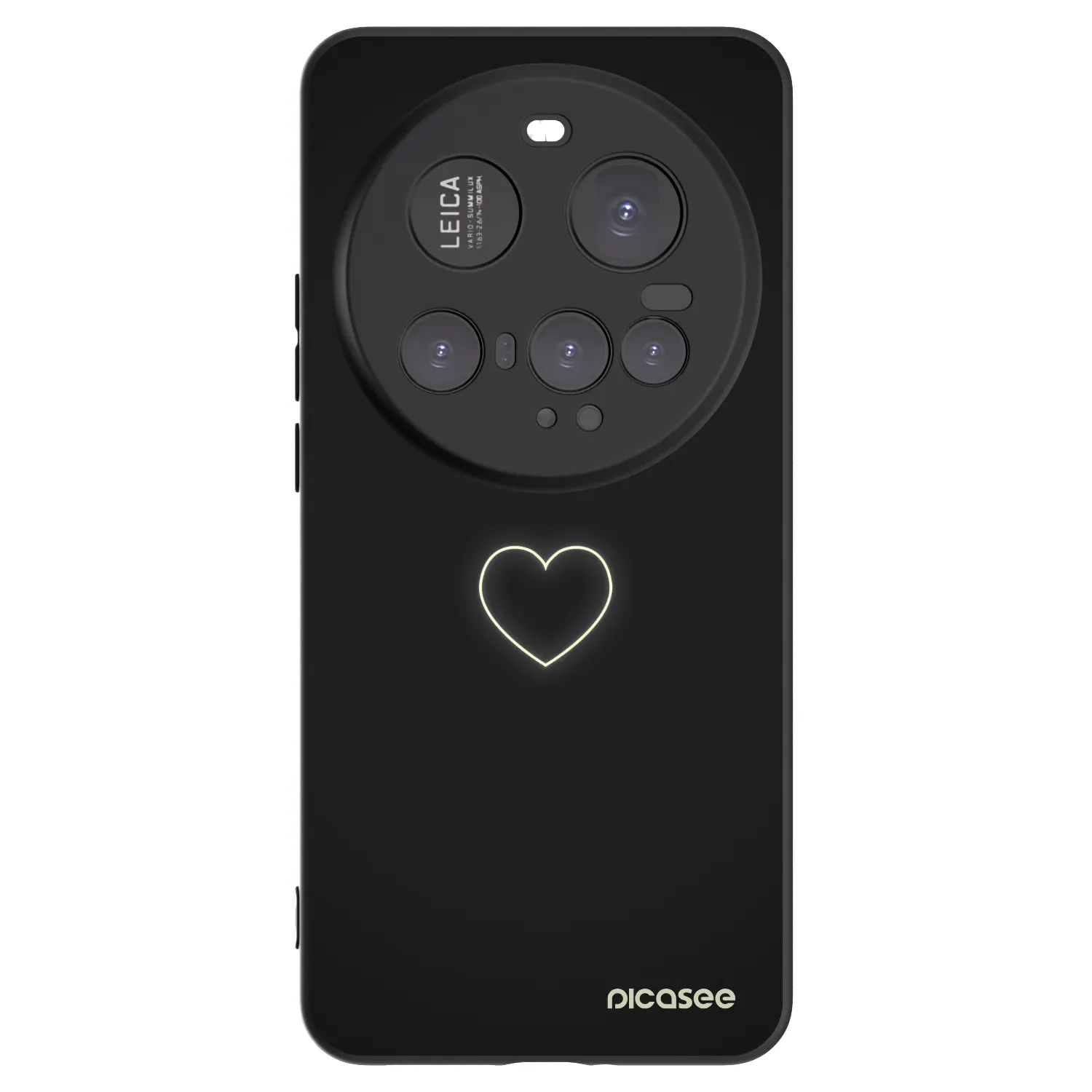 Picasee silikonski črni ovitek za Xiaomi 15 Ultra - Heart
