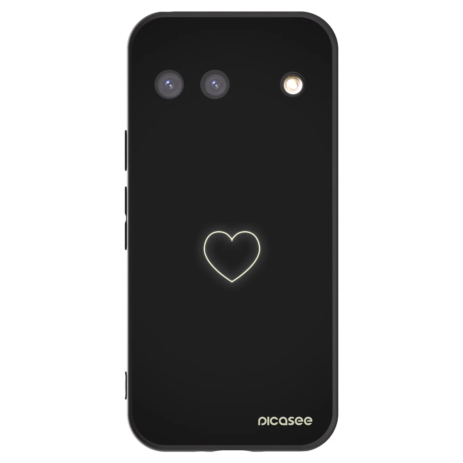 Picasee silikonski črni ovitek za Google Pixel 9 - Heart