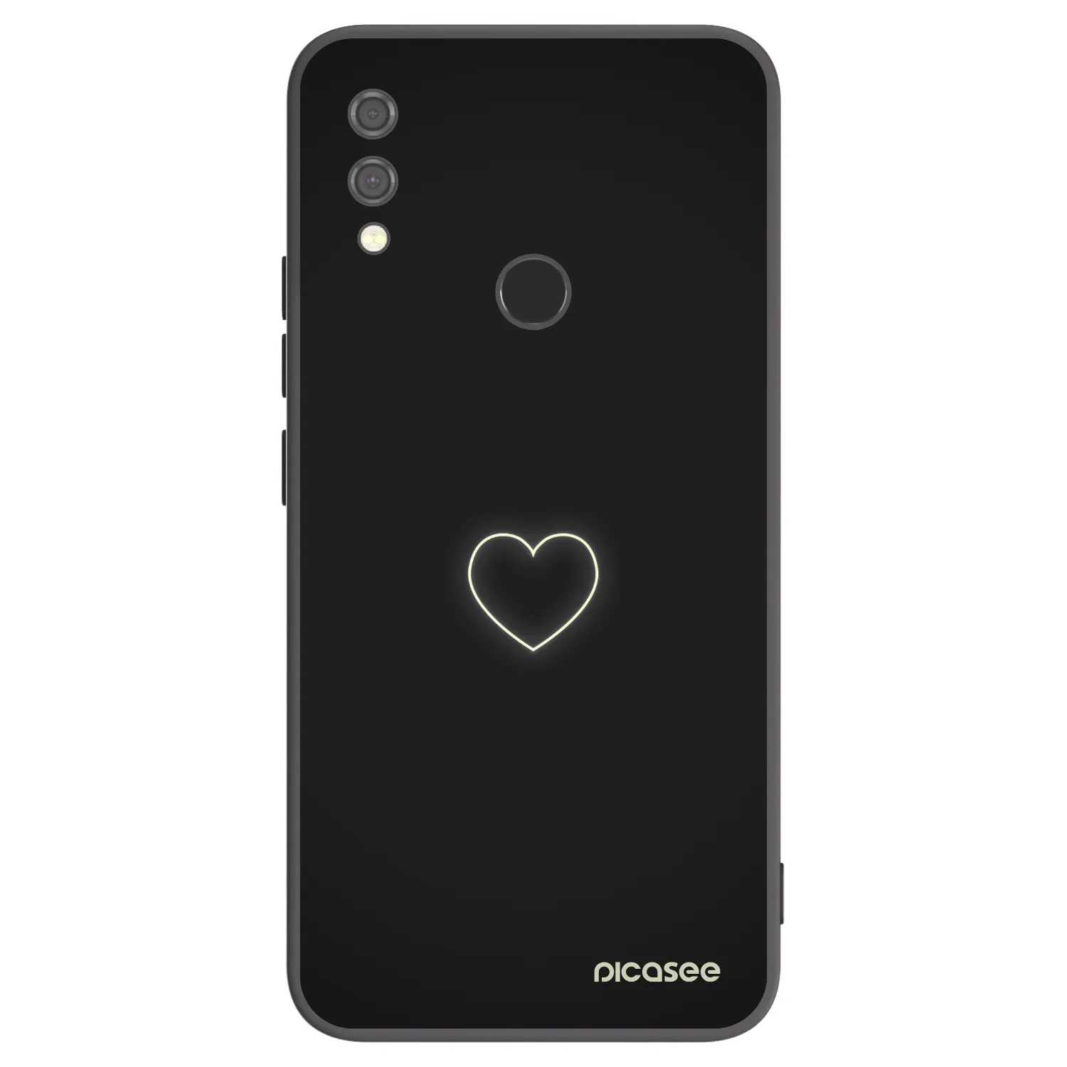Picasee silikonski črni ovitek za Xiaomi Redmi Note 7 - Heart