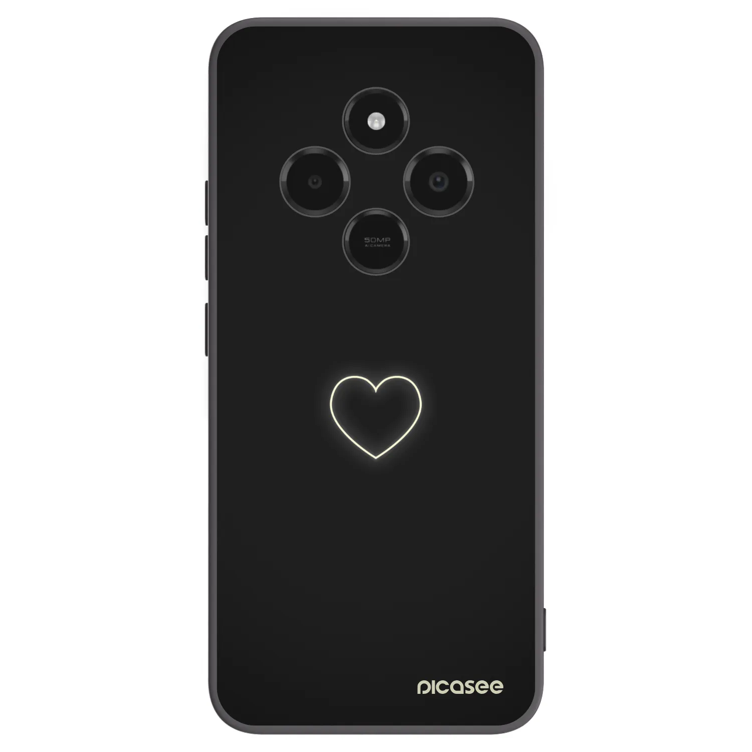 Picasee silikonski črni ovitek za Xiaomi Poco C75 - Heart