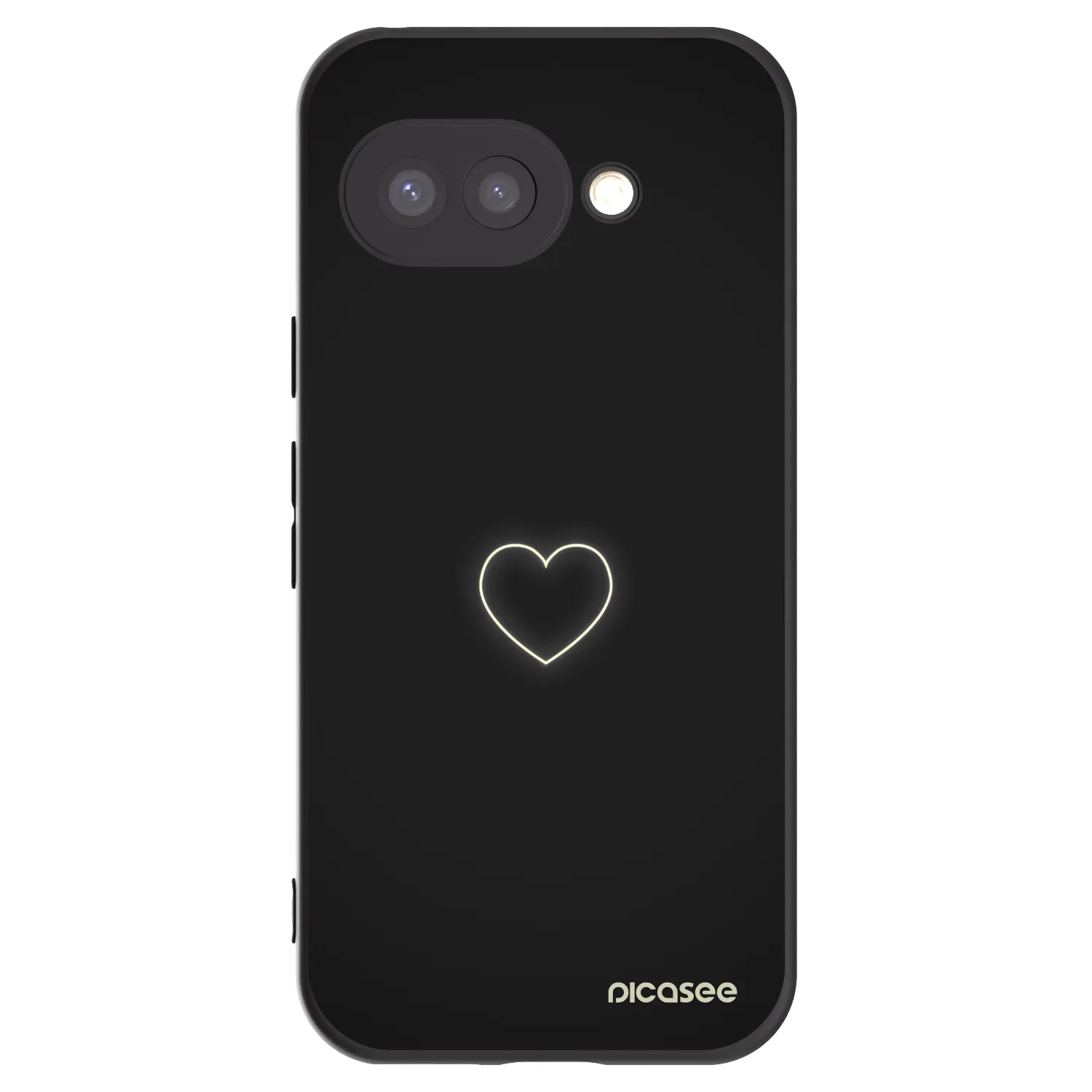 Picasee silikonski črni ovitek za Google Pixel 9a - Heart