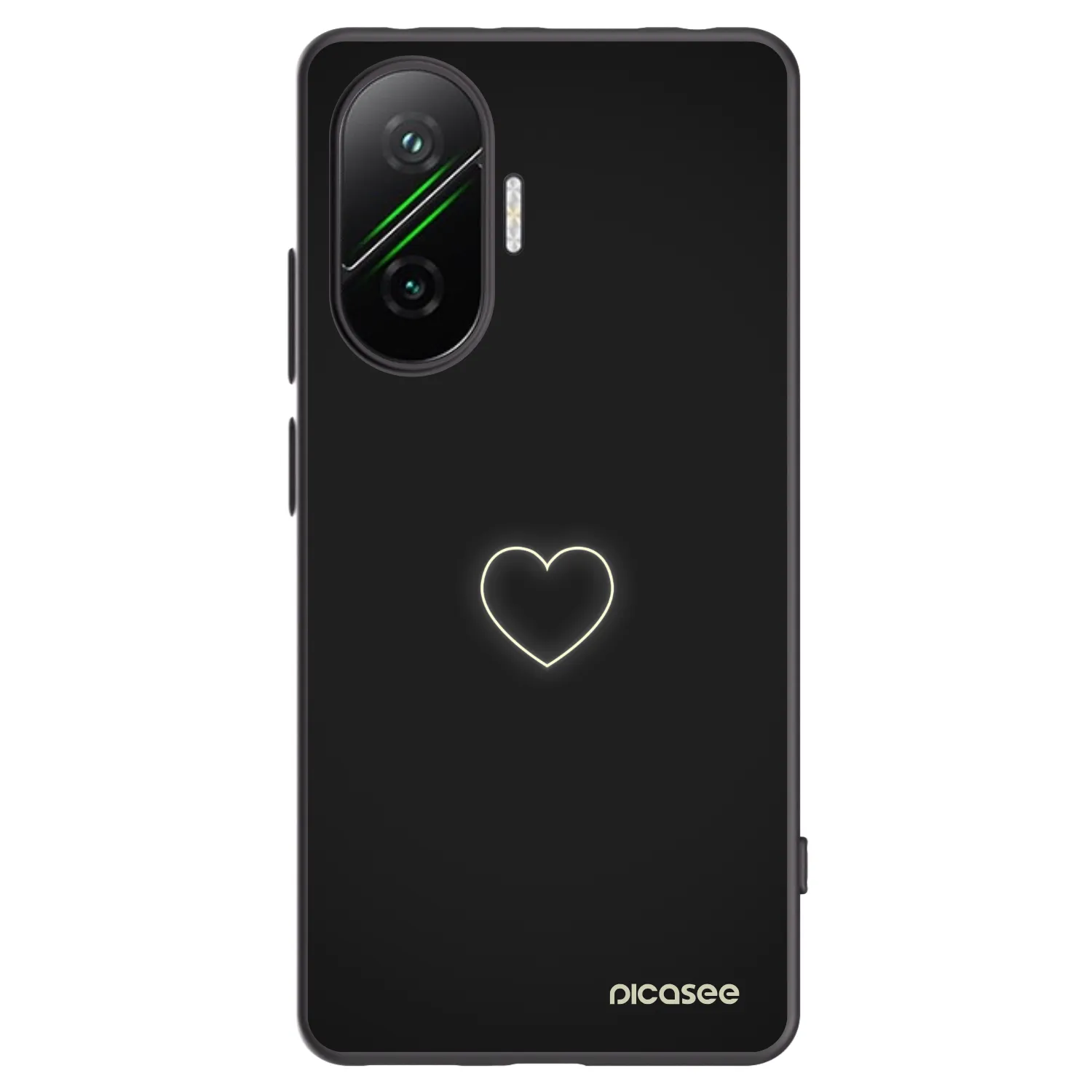 Picasee silikonski črni ovitek za Xiaomi Poco F7 Pro 5G - Heart