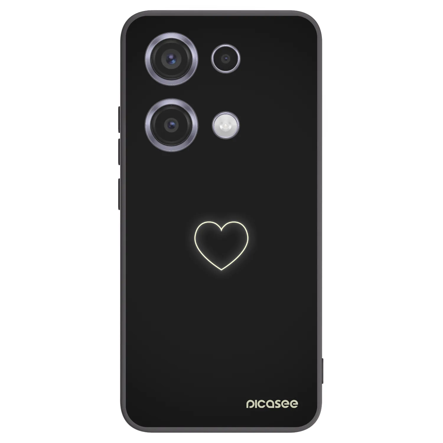 Picasee silikonski črni ovitek za Xiaomi Redmi Note 14S - Heart