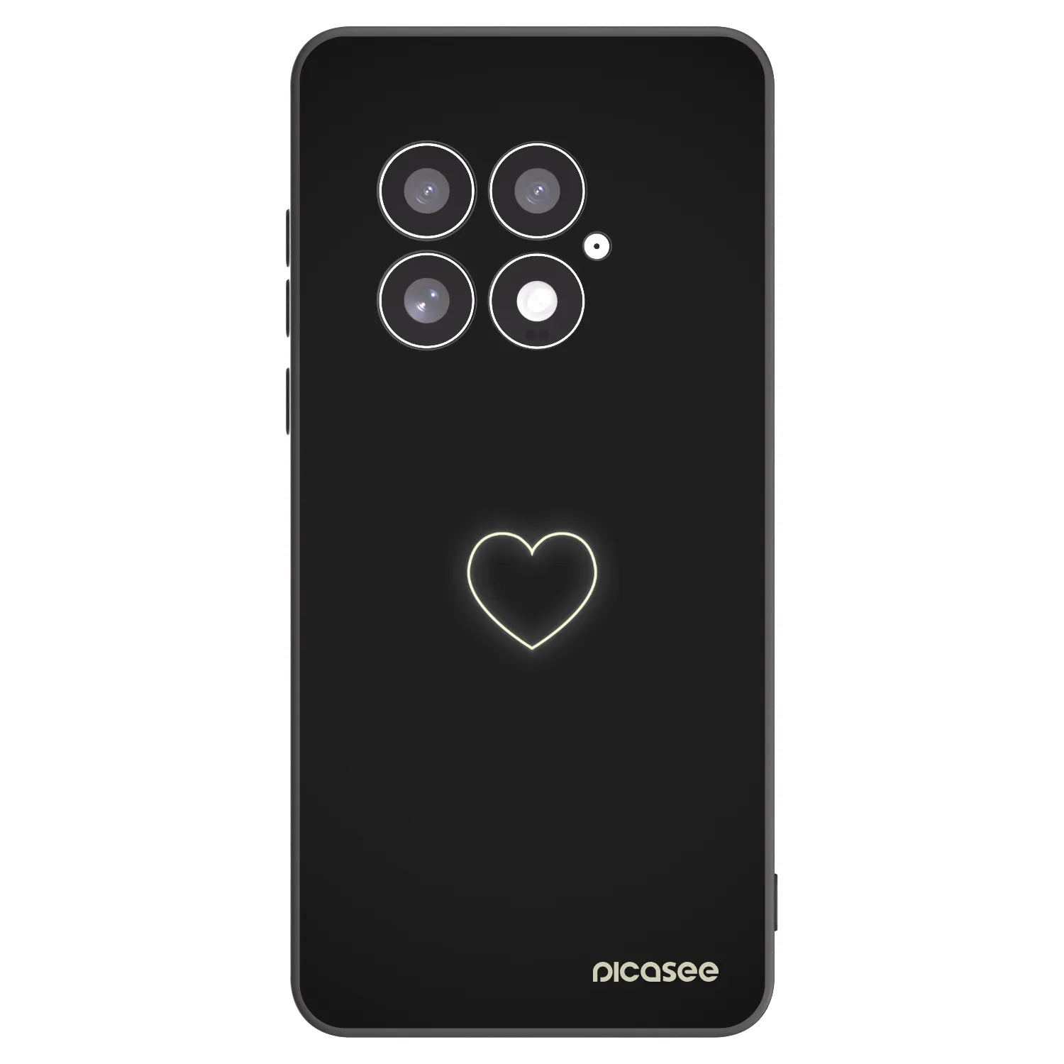 Picasee silikonski črni ovitek za OnePlus 13 5G - Heart