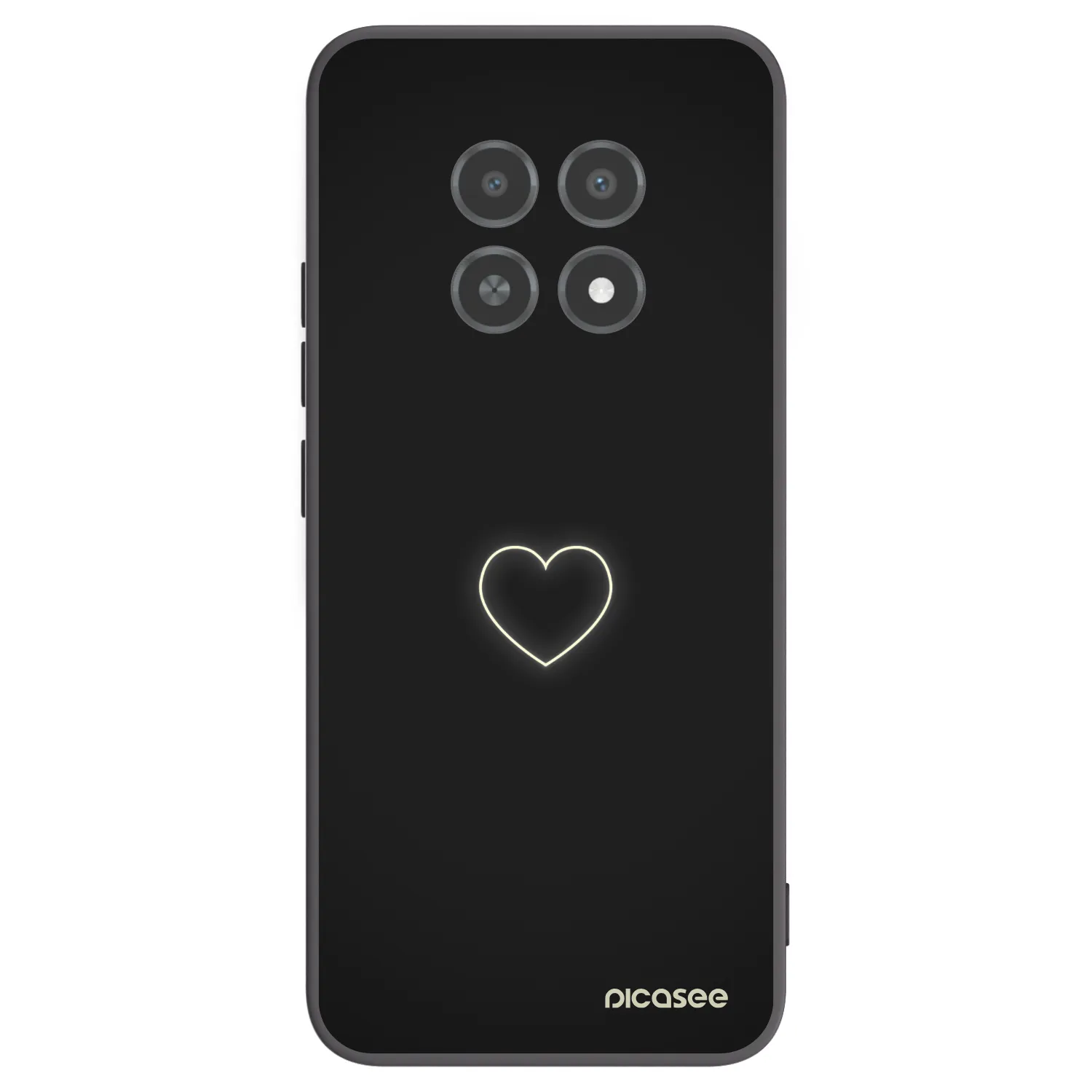 Picasee silikonski črni ovitek za Realme 12X - Heart