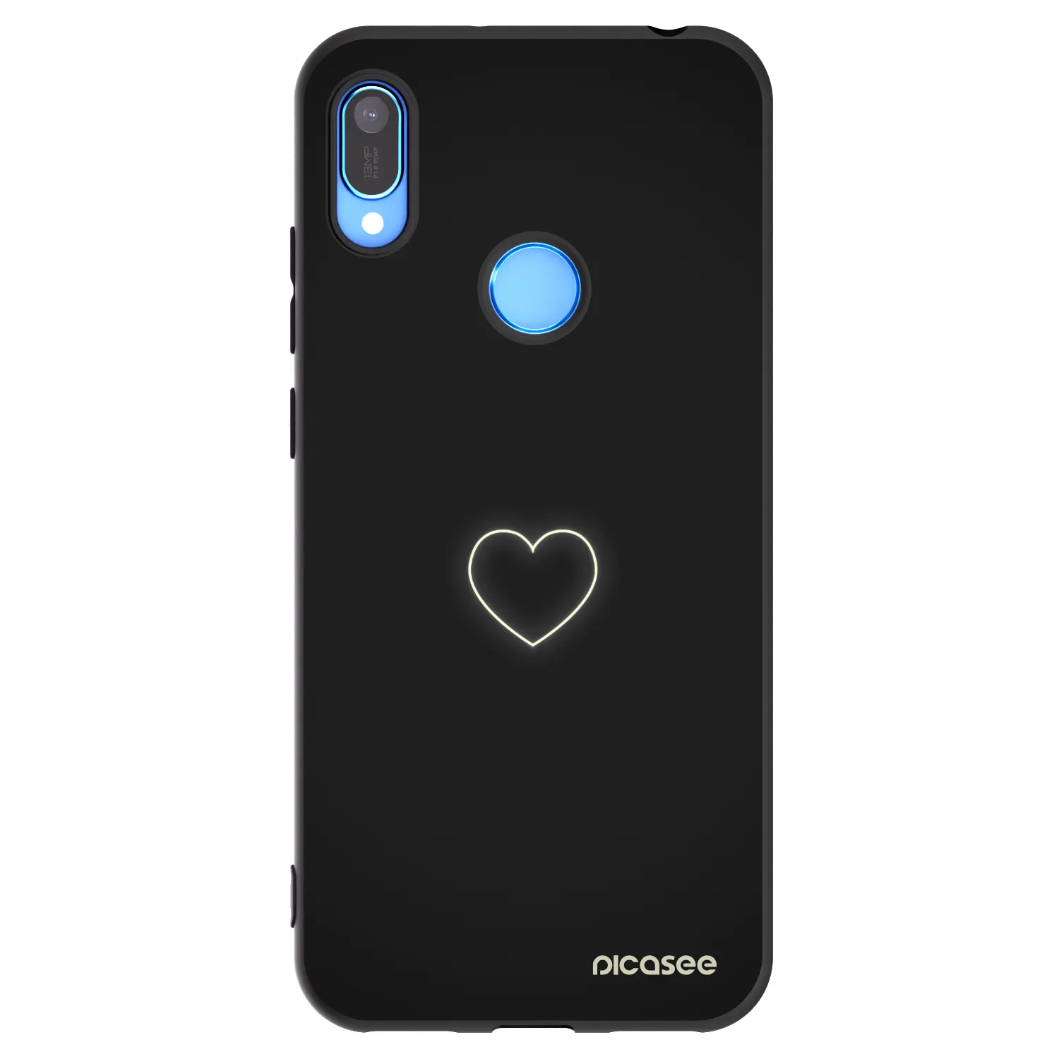 Picasee silikonski črni ovitek za Huawei Y6 2019 - Heart