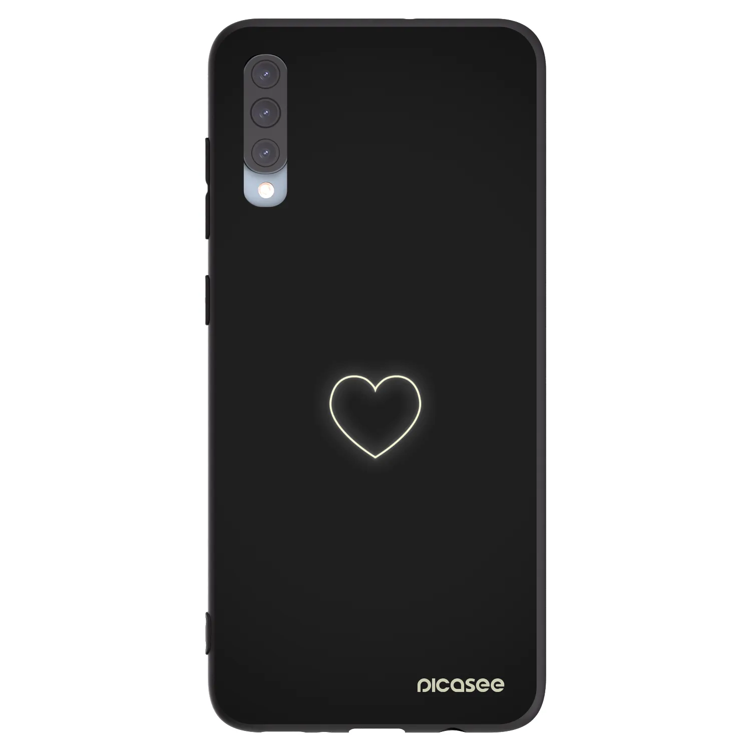 Picasee silikonski črni ovitek za Samsung Galaxy A70 A705F - Heart
