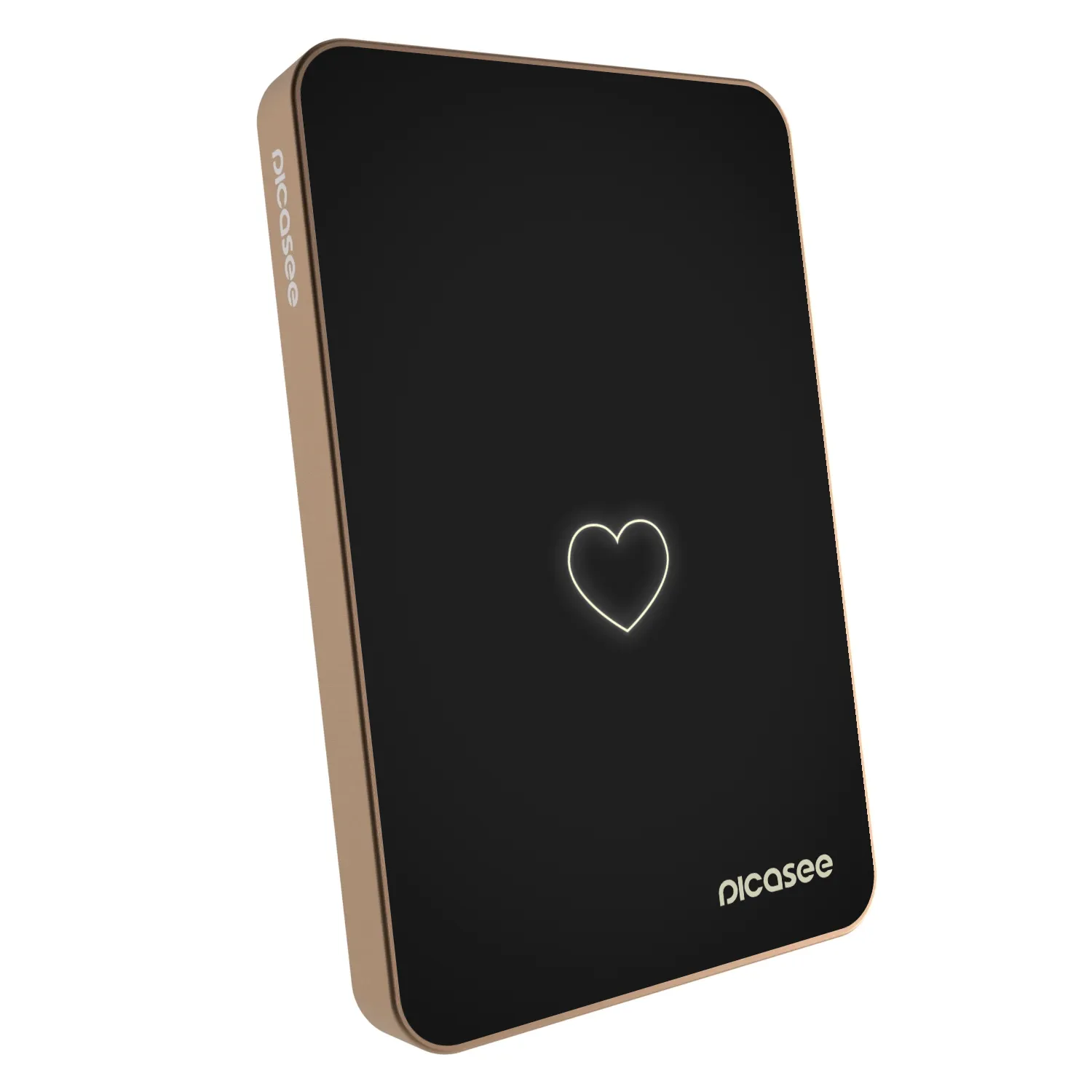Picasee Prenosna baterija z MagSafe 5 000 mAh Zlati - Heart