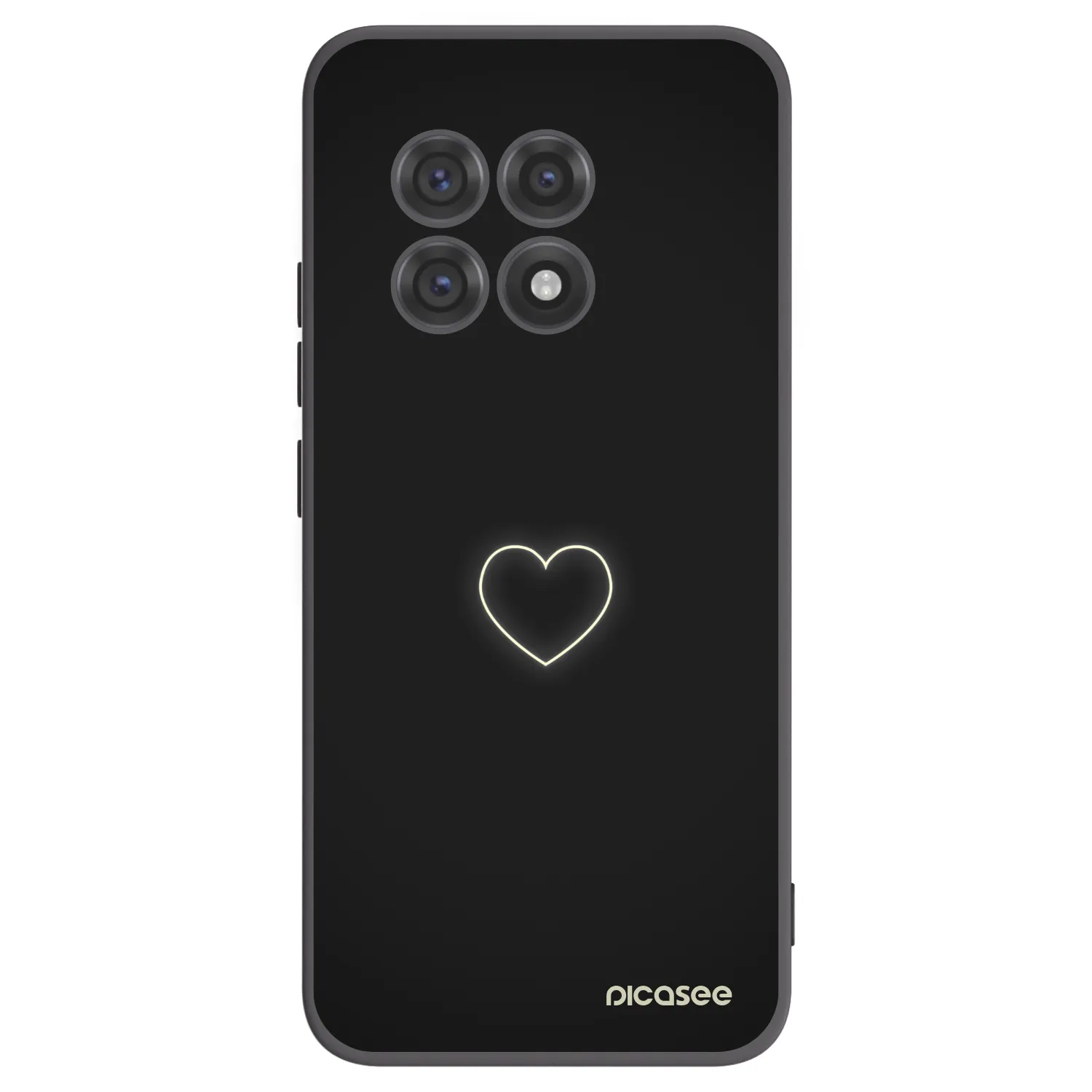 Picasee silikonski črni ovitek za OnePlus 13R 5G - Heart