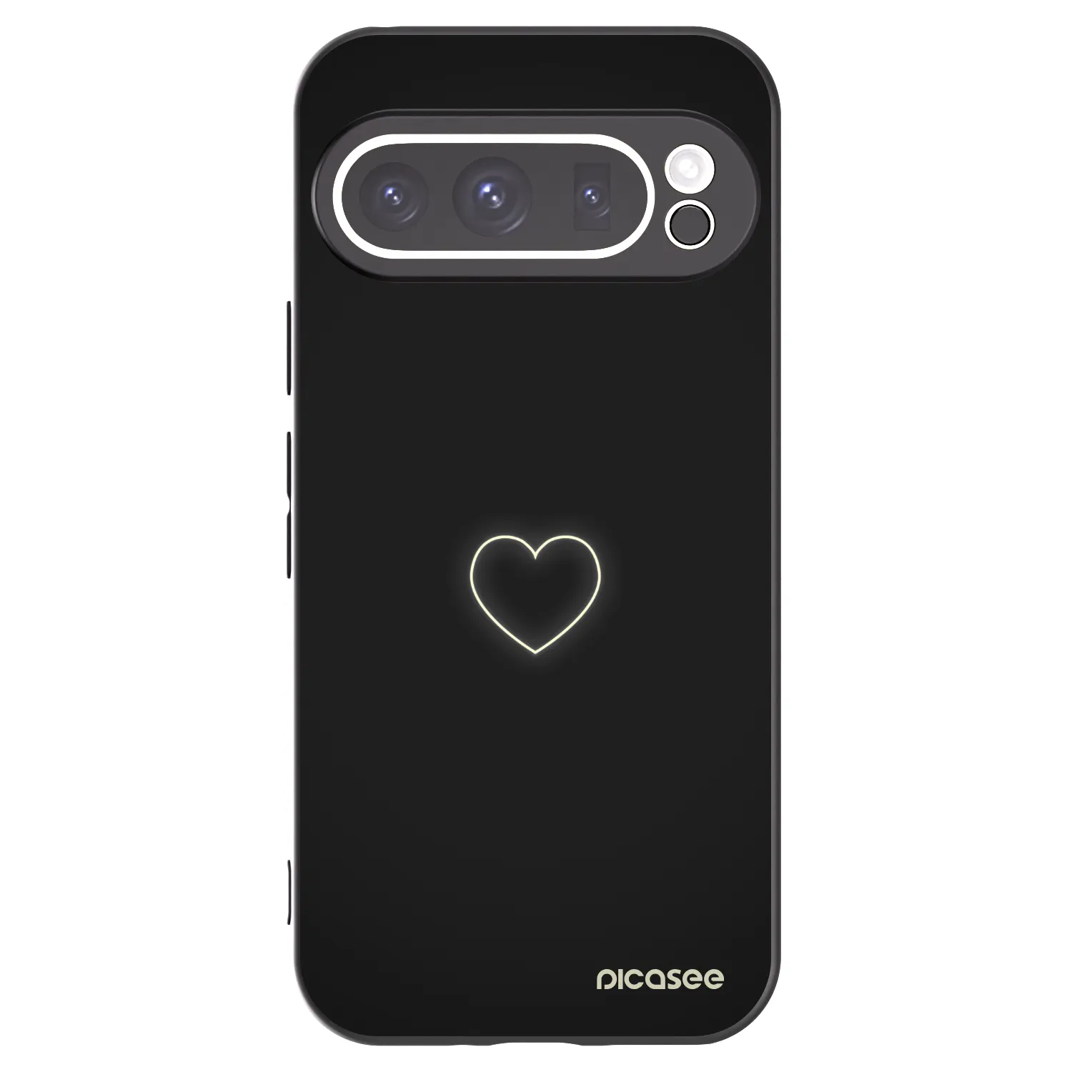 Picasee silikonski črni ovitek za Google Pixel 9 Pro XL - Heart