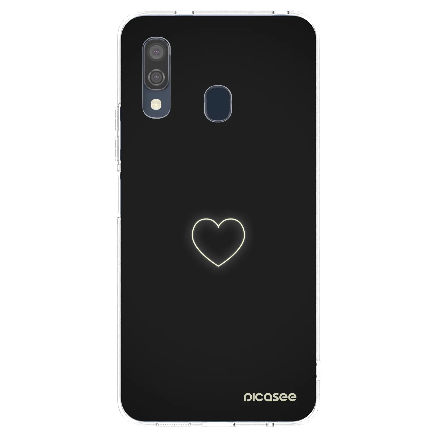 Picasee silikonski prozorni ovitek za Samsung Galaxy A40 A405F - Heart