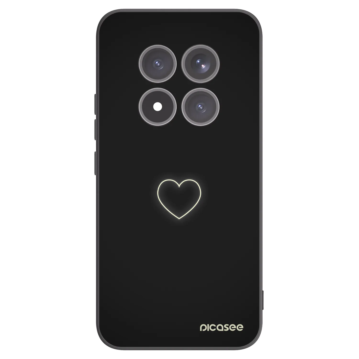 Picasee silikonski črni ovitek za Xiaomi Redmi Note 15 Pro+ - Heart