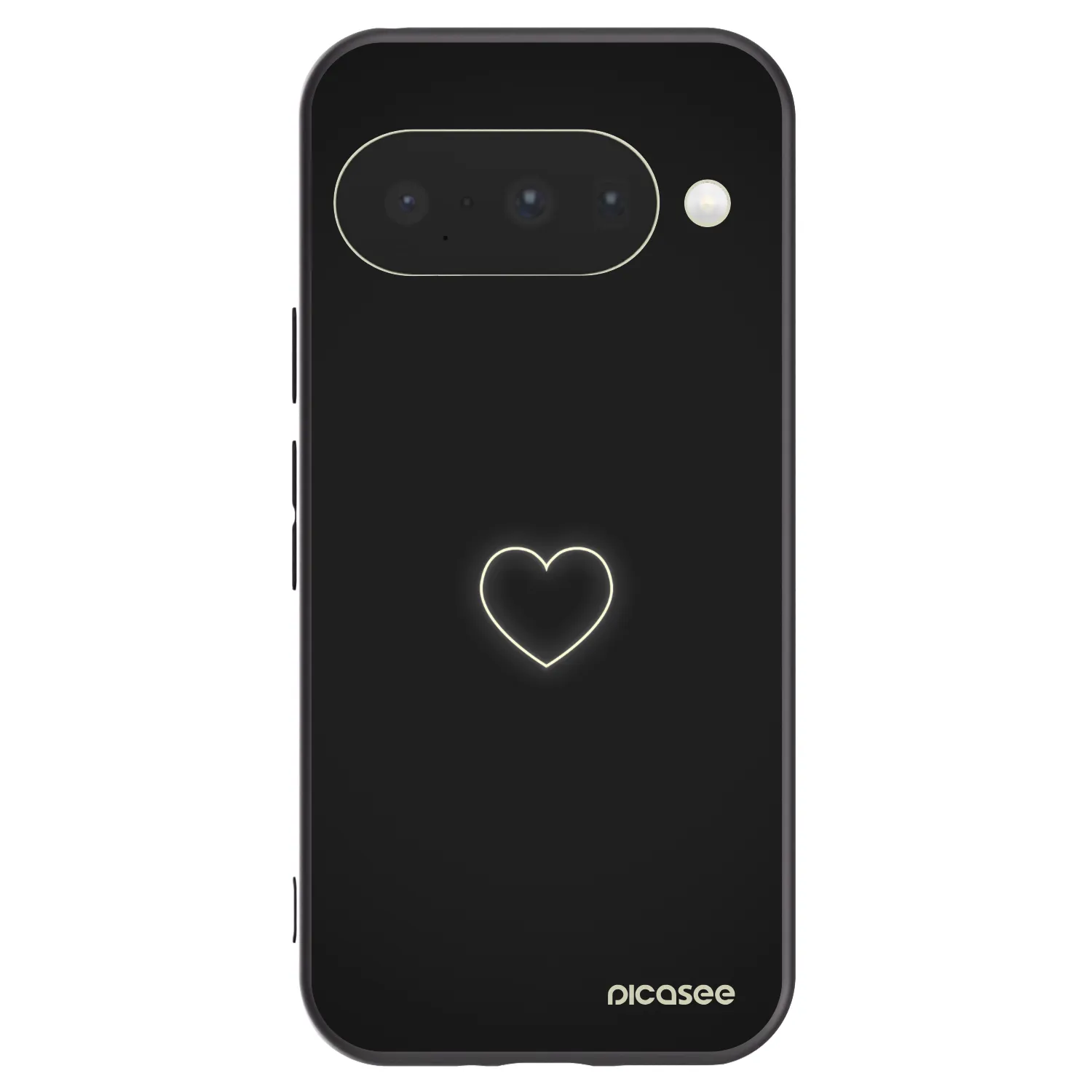 Picasee silikonski črni ovitek za Google Pixel 10 - Heart