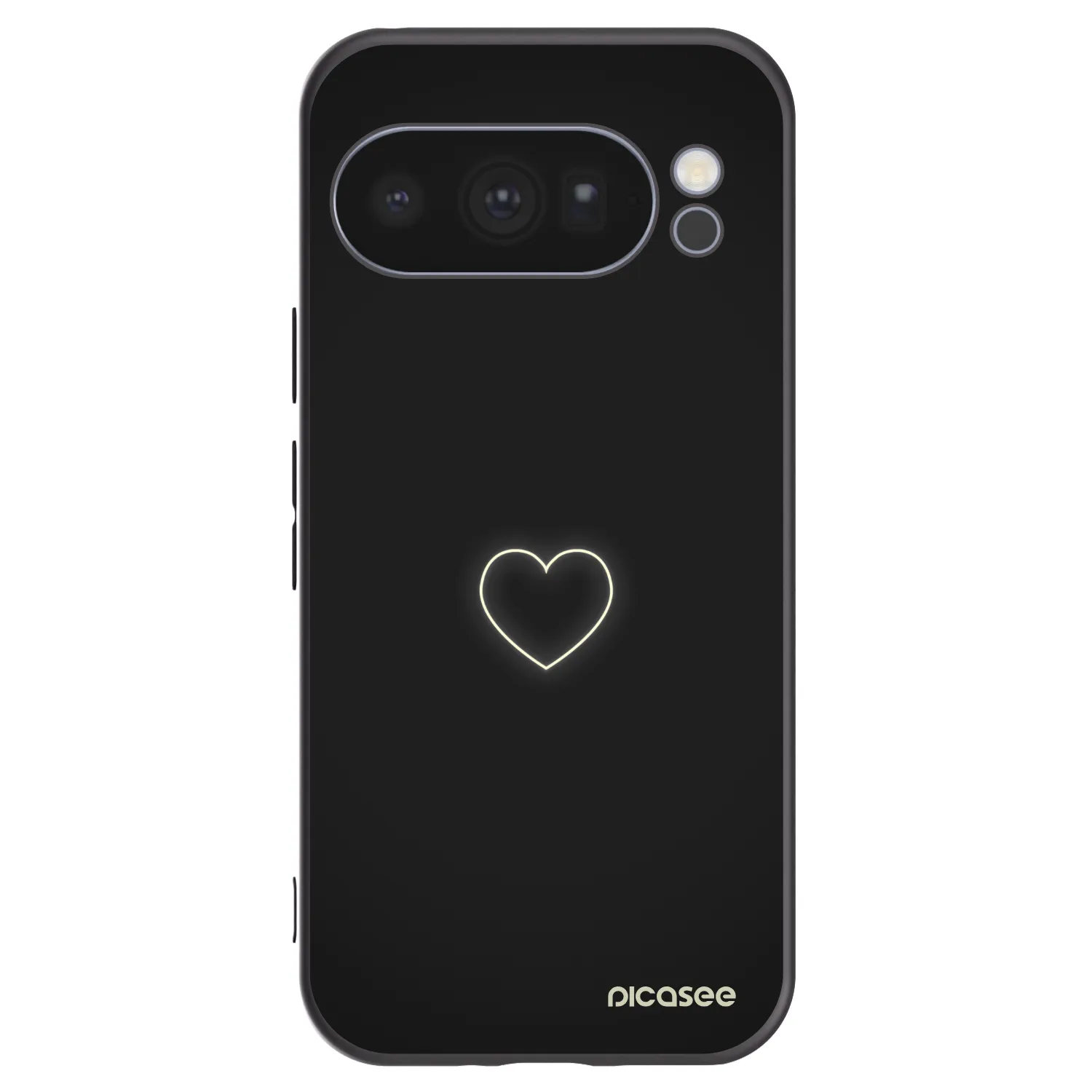Picasee silikonski črni ovitek za Google Pixel 10 Pro - Heart