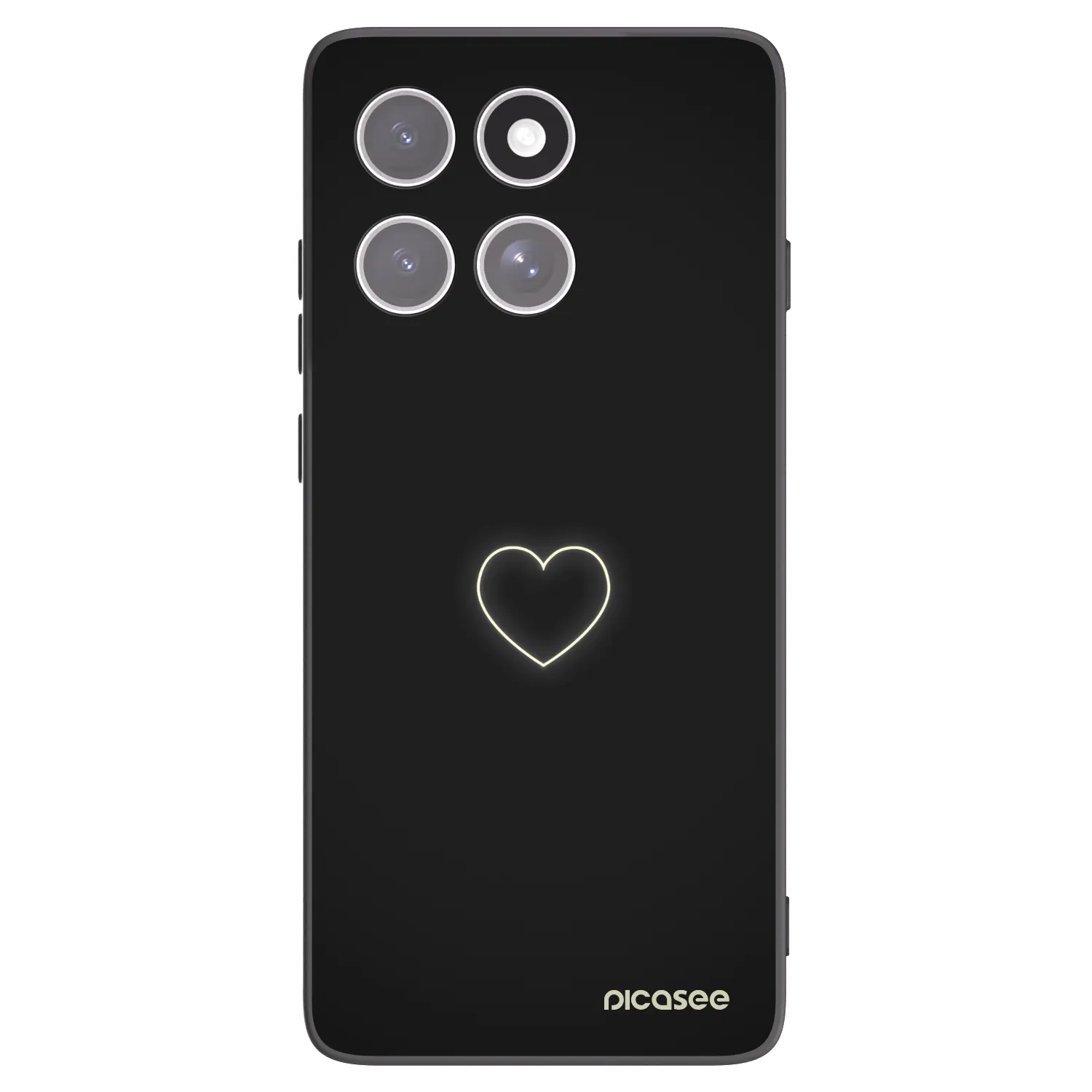 Picasee silikonski črni ovitek za Motorola Edge 60 Fusion - Heart