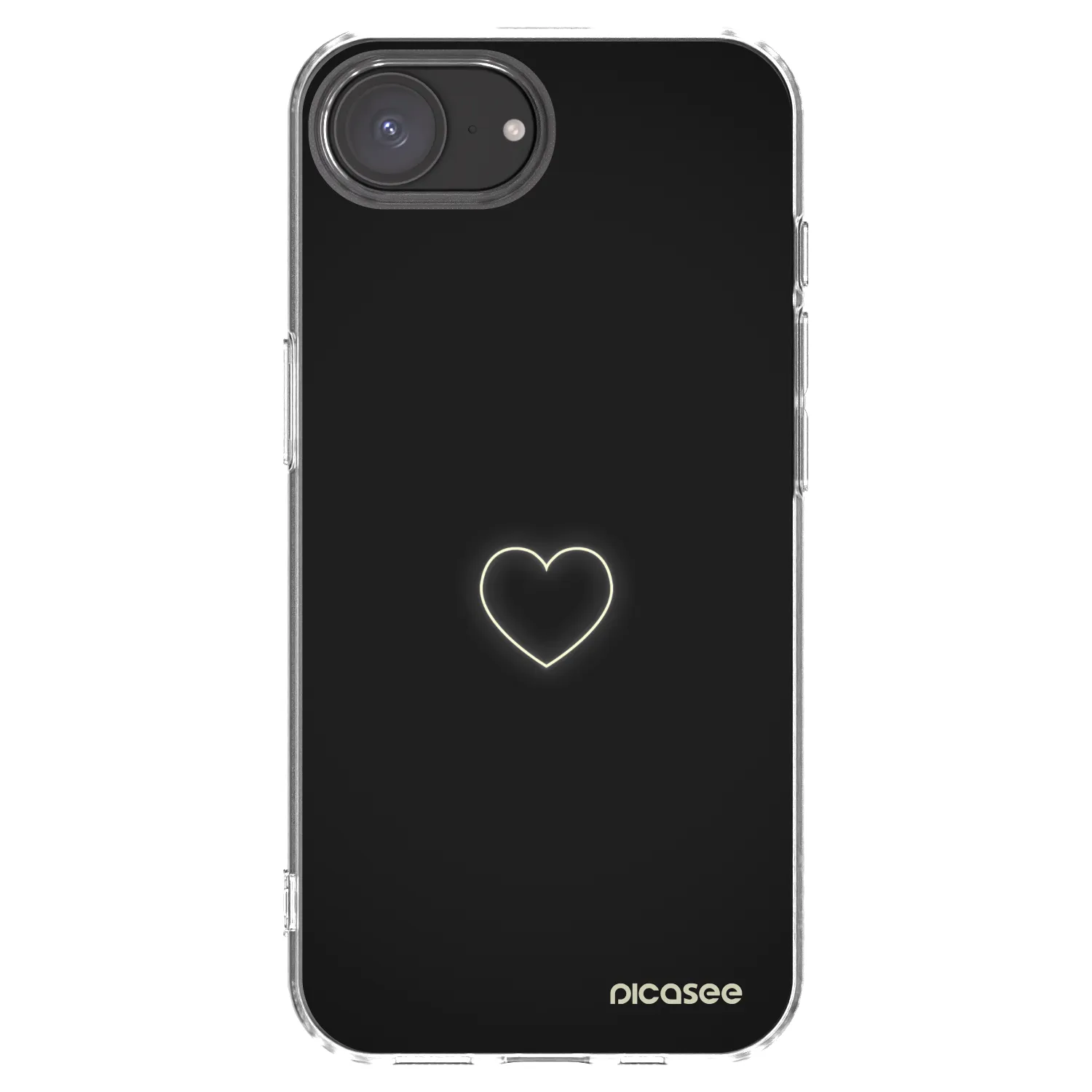 Picasee silikonski prozorni ovitek za Apple iPhone 17e - Heart