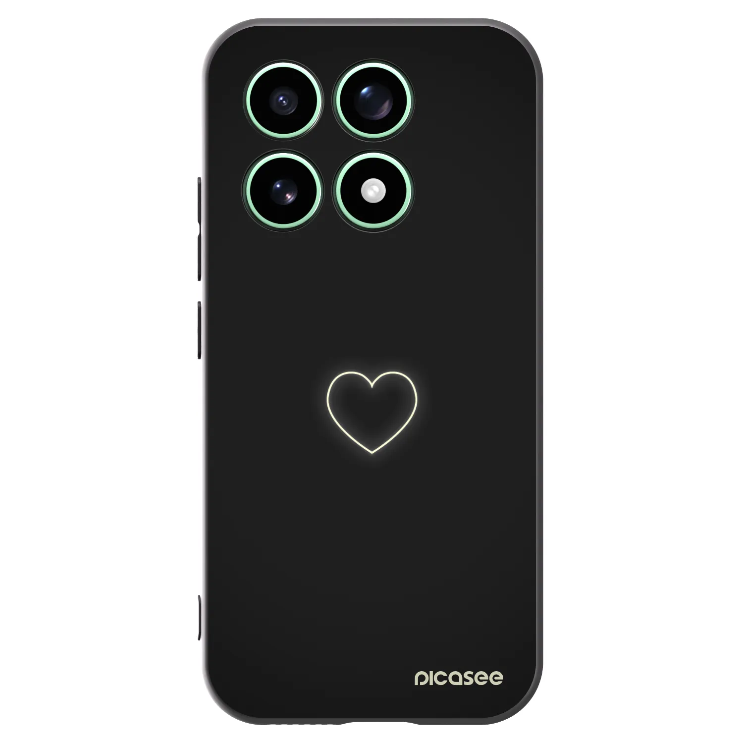 Picasee silikonski črni ovitek za Xiaomi 17 - Heart