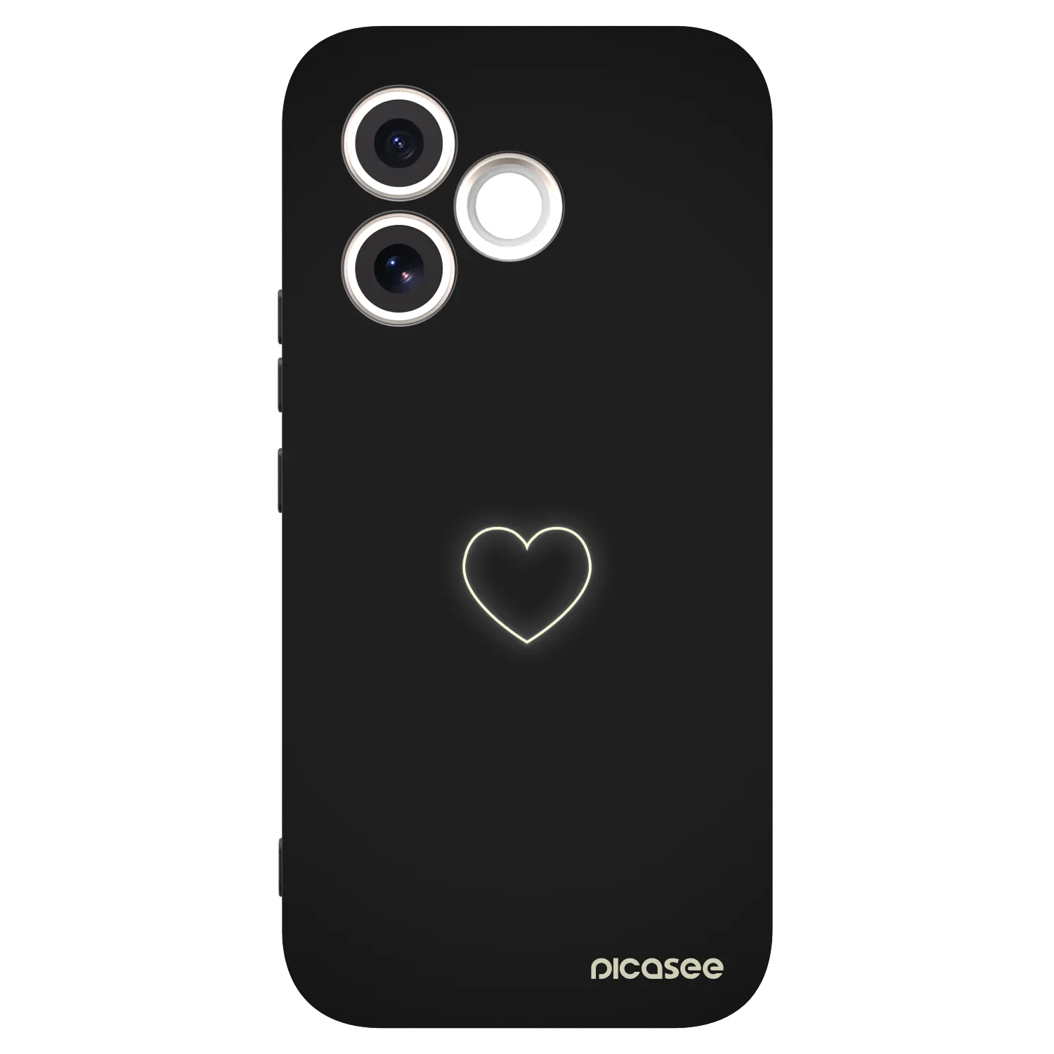 Picasee silikonski črni ovitek za Honor 600 Lite - Heart