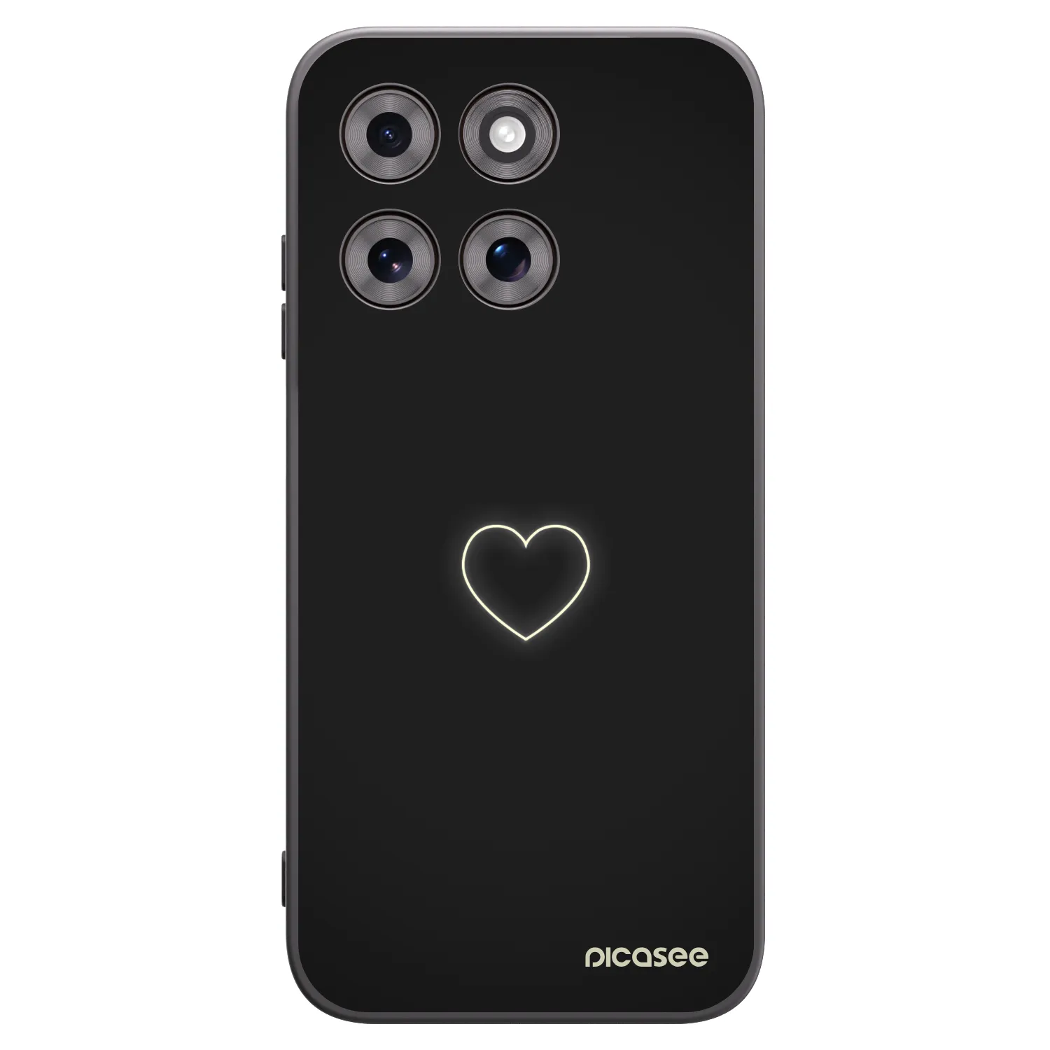 Picasee silikonski črni ovitek za Motorola Moto G77 - Heart