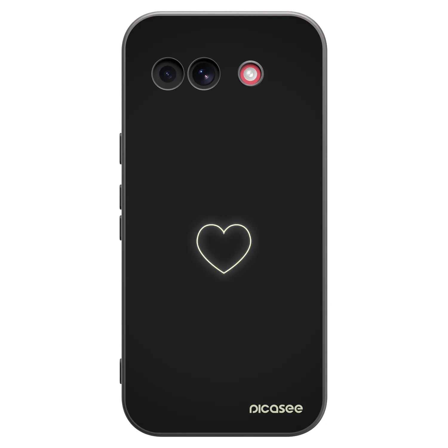 Picasee silikonski črni ovitek za Google Pixel 10a - Heart