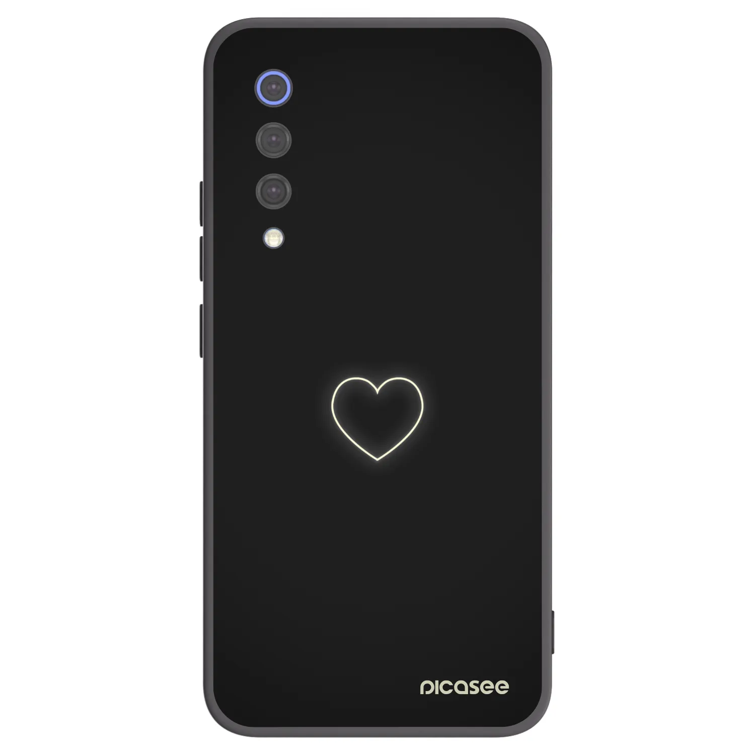 Picasee silikonski črni ovitek za Xiaomi Mi 9 SE - Heart