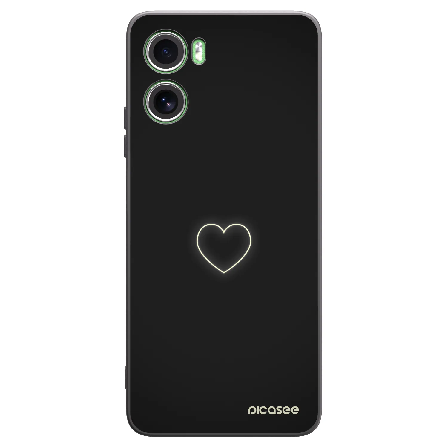 Picasee silikonski črni ovitek za Motorola Moto G06 - Heart