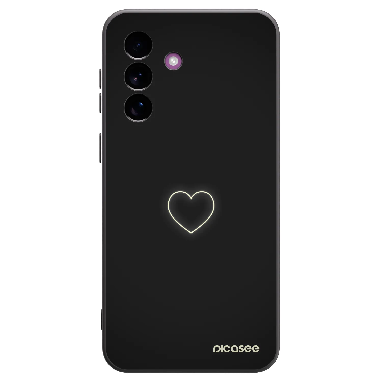 Picasee silikonski črni ovitek za Samsung Galaxy A37 - Heart