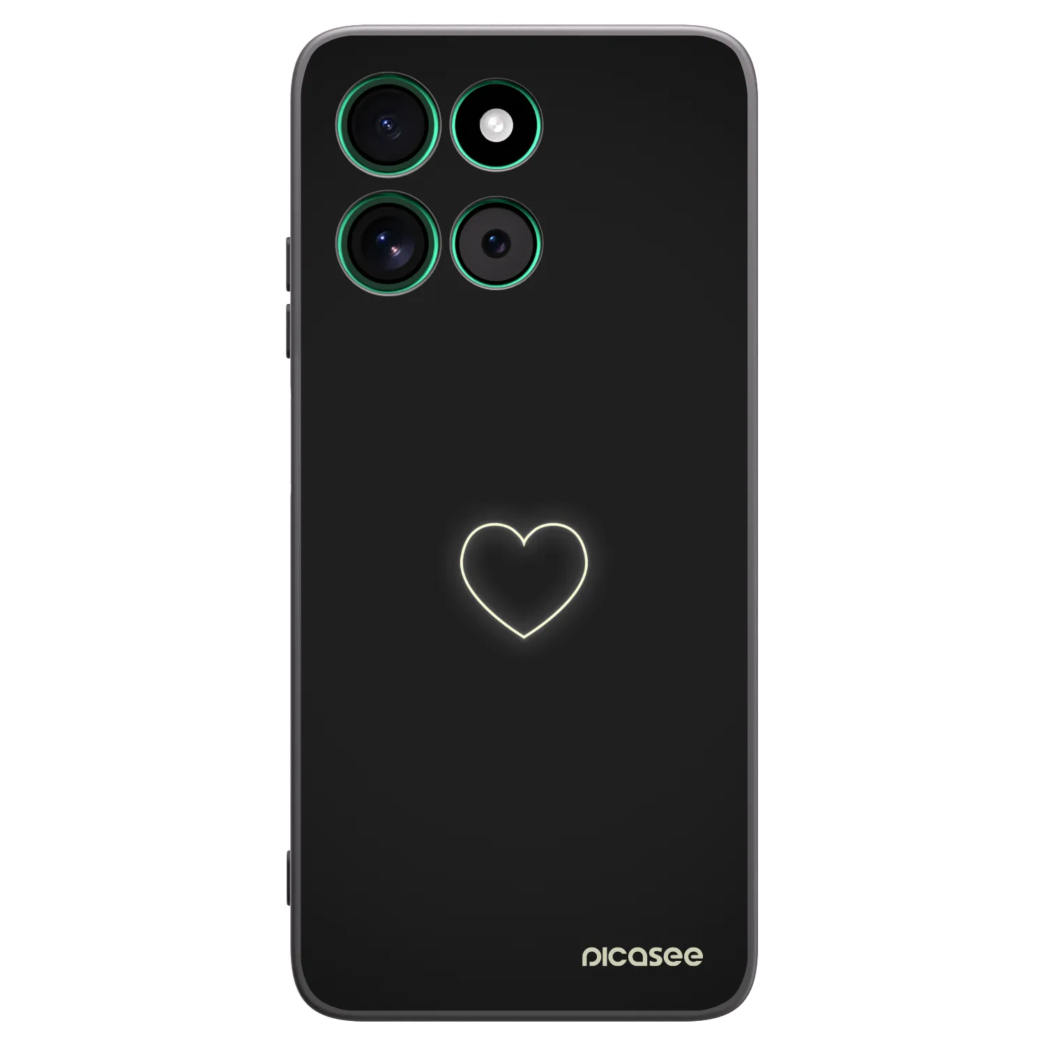 Picasee silikonski črni ovitek za Motorola Moto G57 Power - Heart
