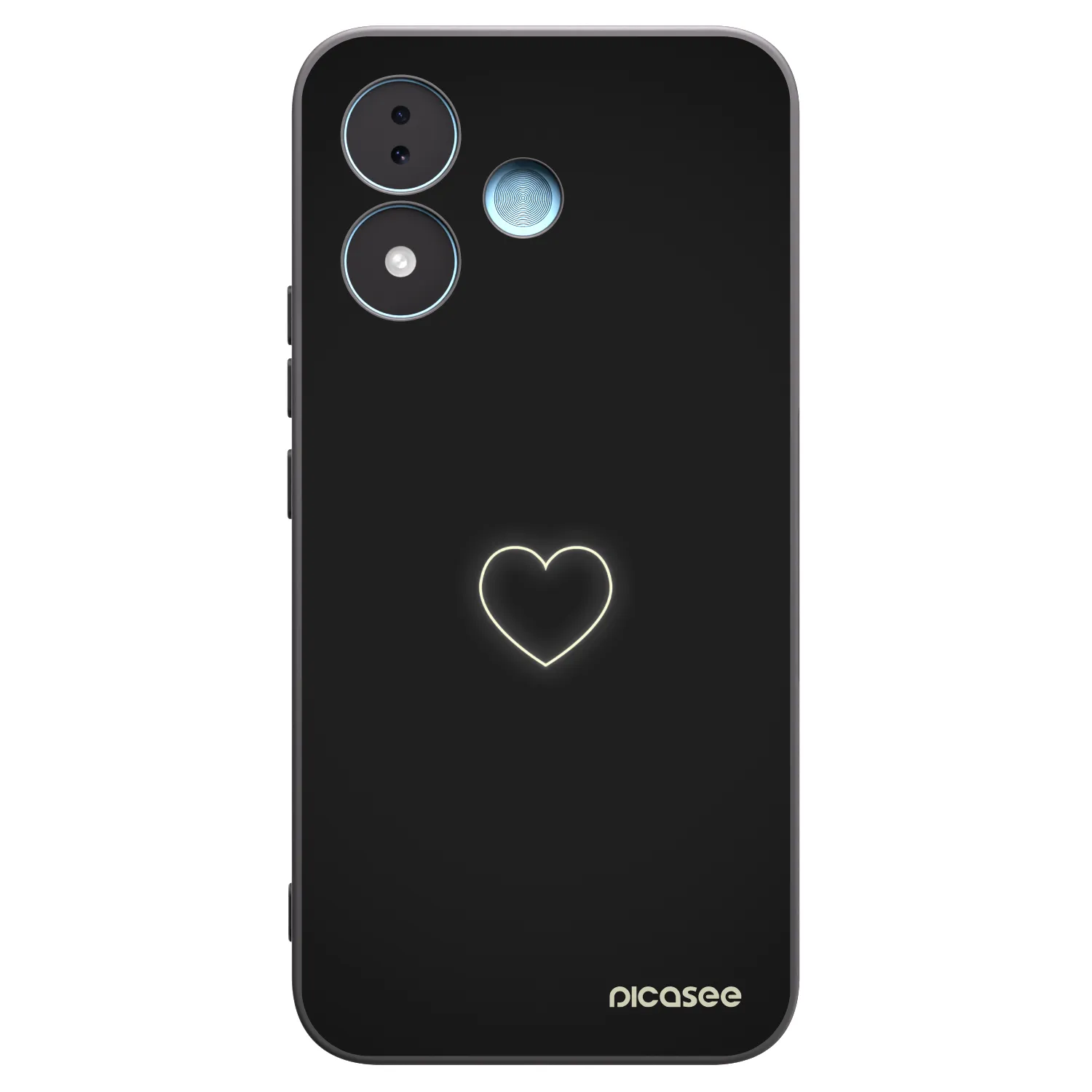 Picasee silikonski črni ovitek za Xiaomi Redmi Note 17 5G - Heart