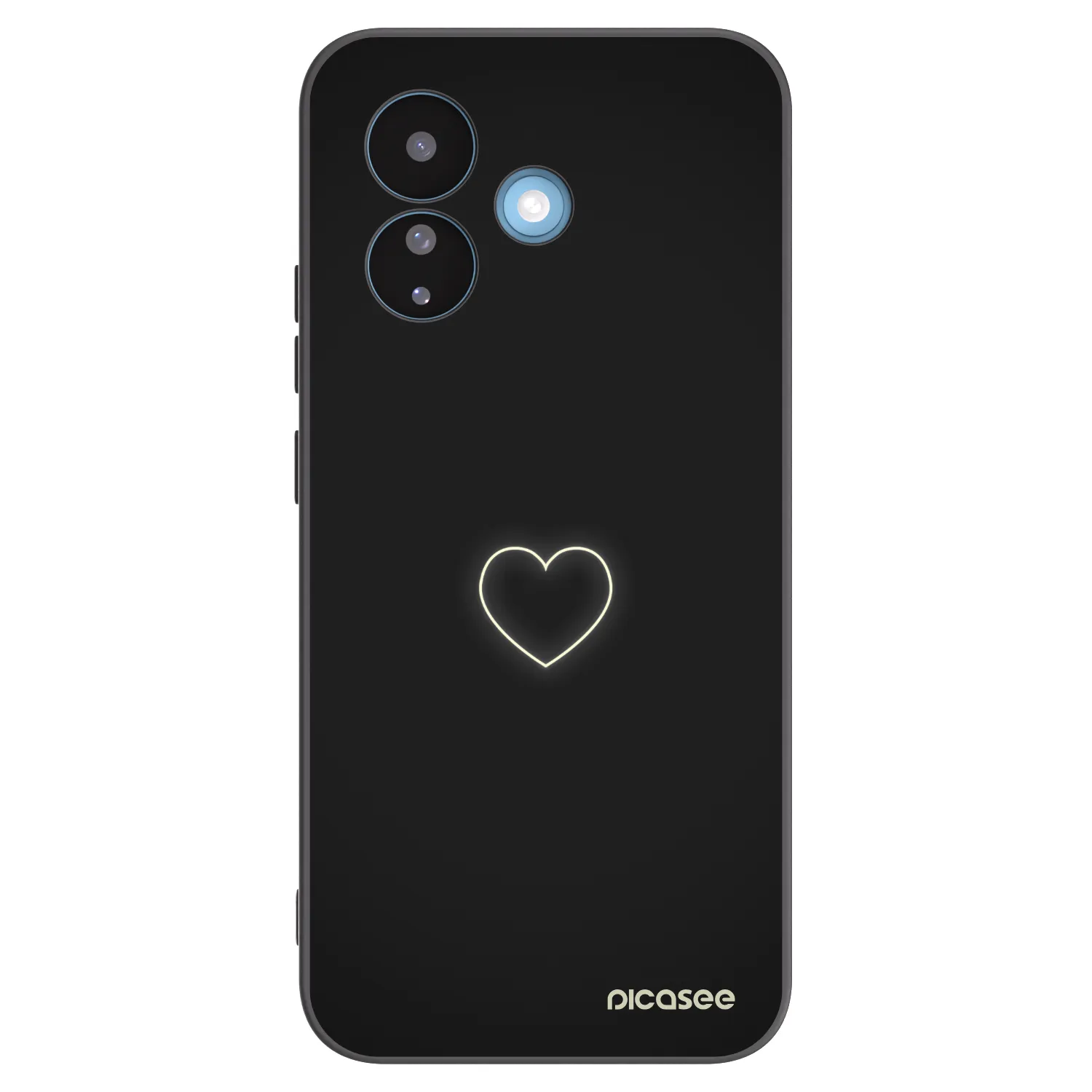 Picasee silikonski črni ovitek za Xiaomi Redmi Note 17 Pro 5G - Heart