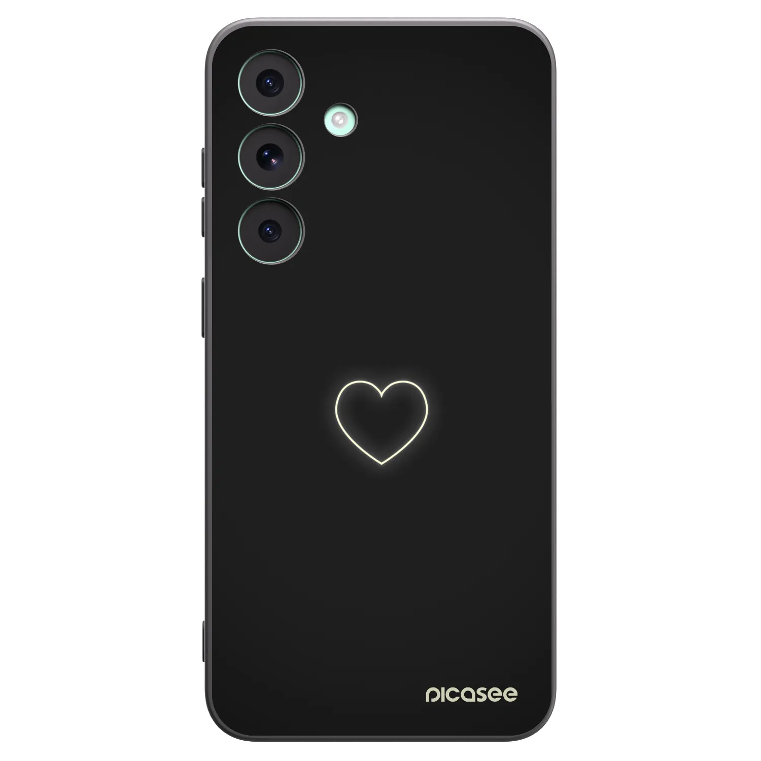 Picasee silikonski črni ovitek za Samsung Galaxy S26 FE - Heart