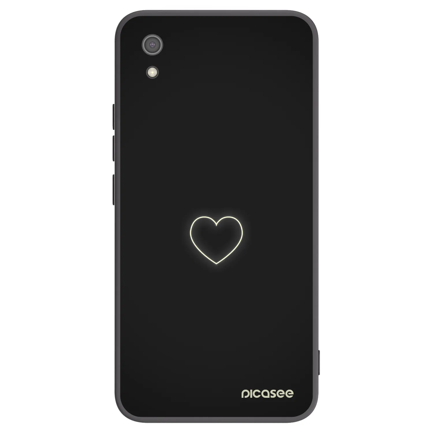 Picasee silikonski črni ovitek za Xiaomi Redmi 7A - Heart