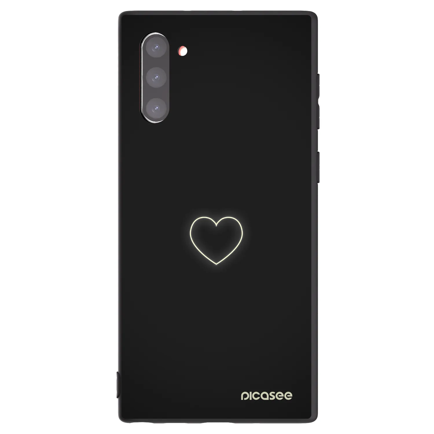 Picasee silikonski črni ovitek za Samsung Galaxy Note 10 N970F - Heart