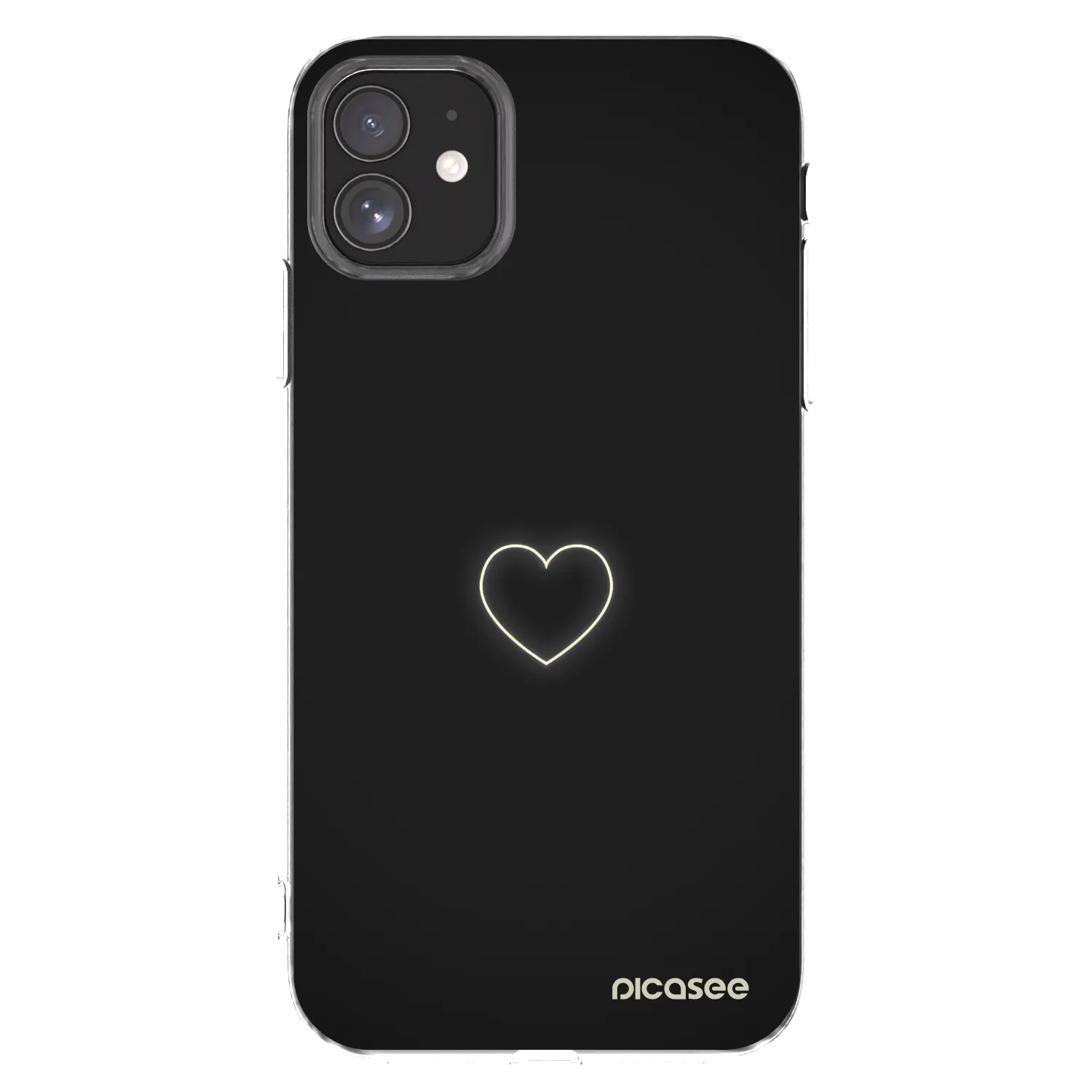 Picasee silikonski prozorni ovitek za Apple iPhone 11 - Heart