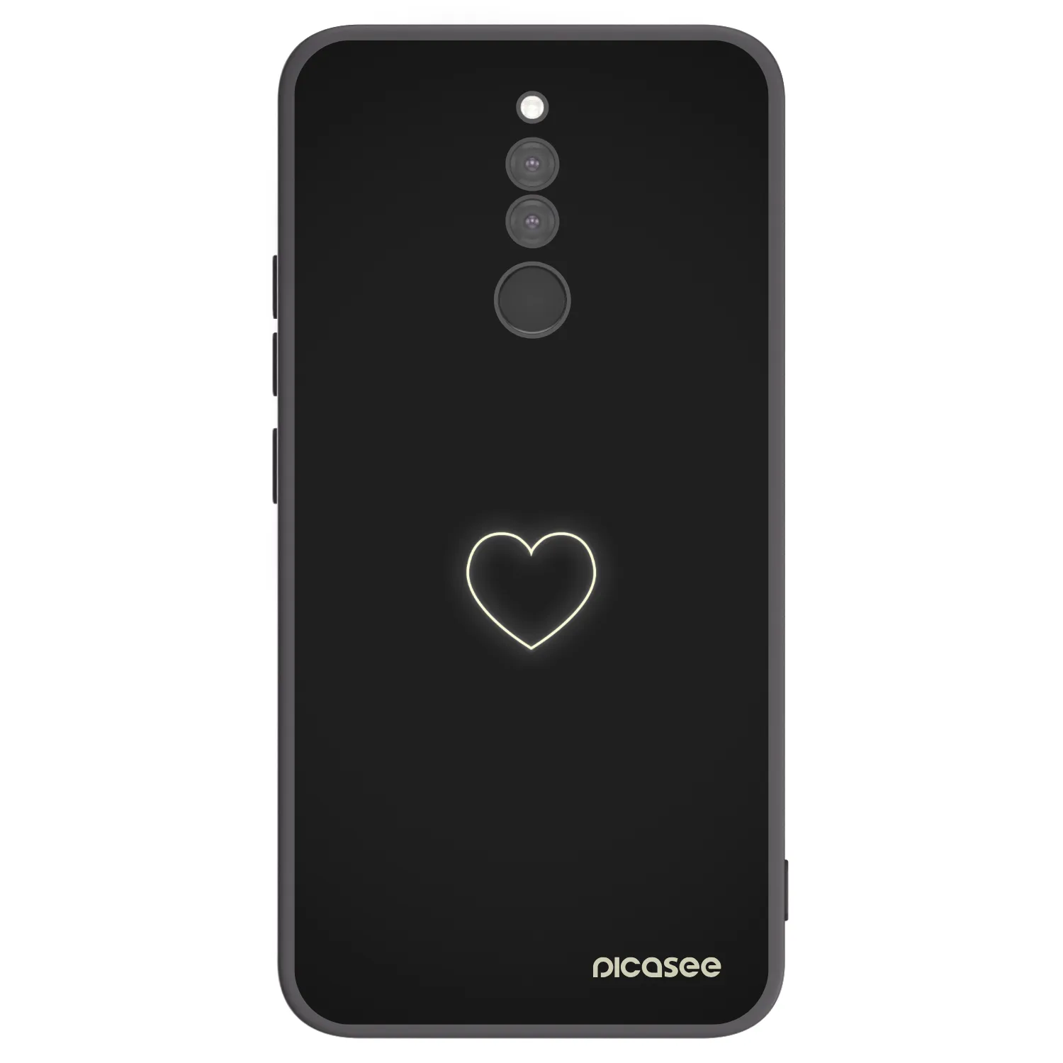 Picasee silikonski črni ovitek za Xiaomi Redmi 8 - Heart