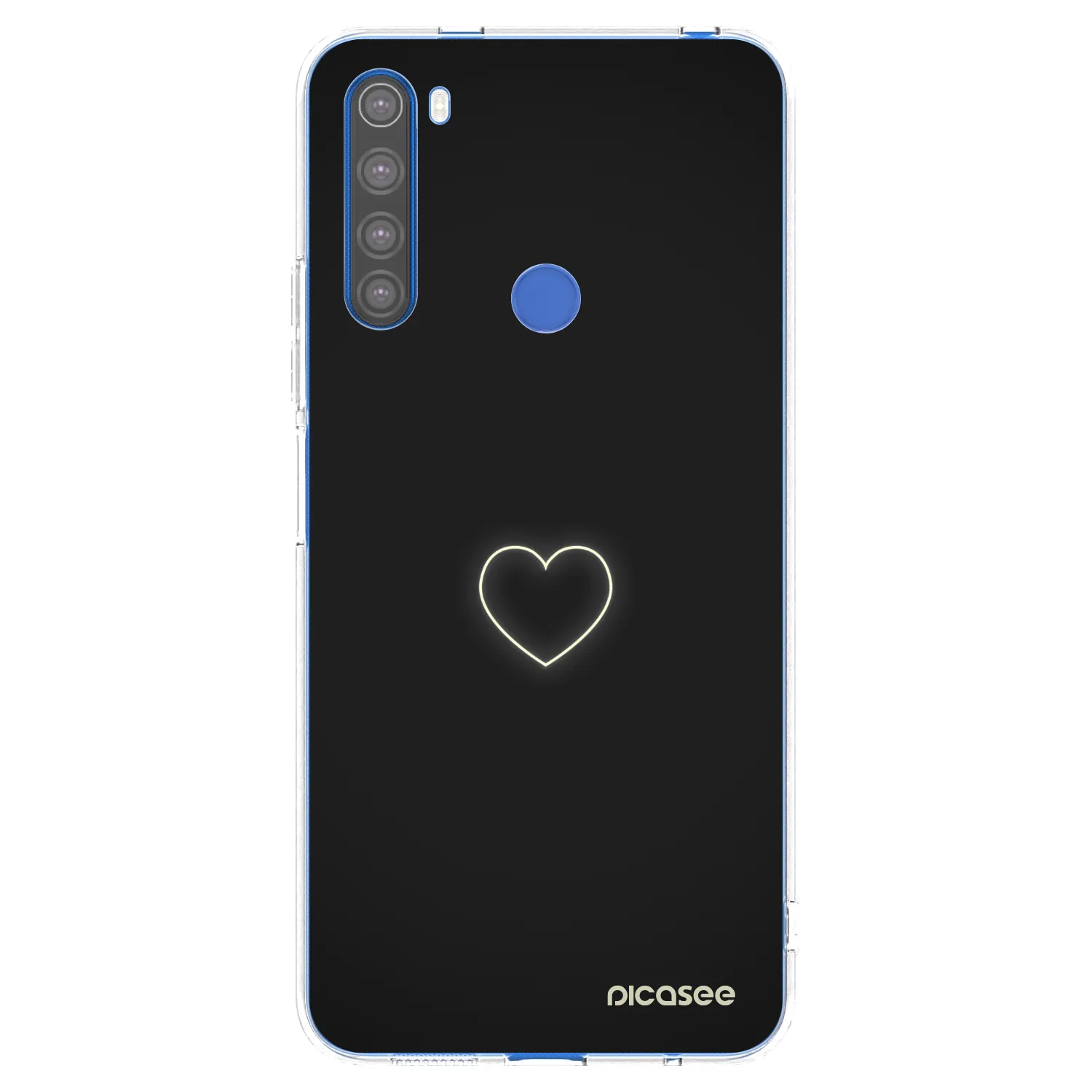 Picasee silikonski prozorni ovitek za Xiaomi Redmi Note 8T - Heart