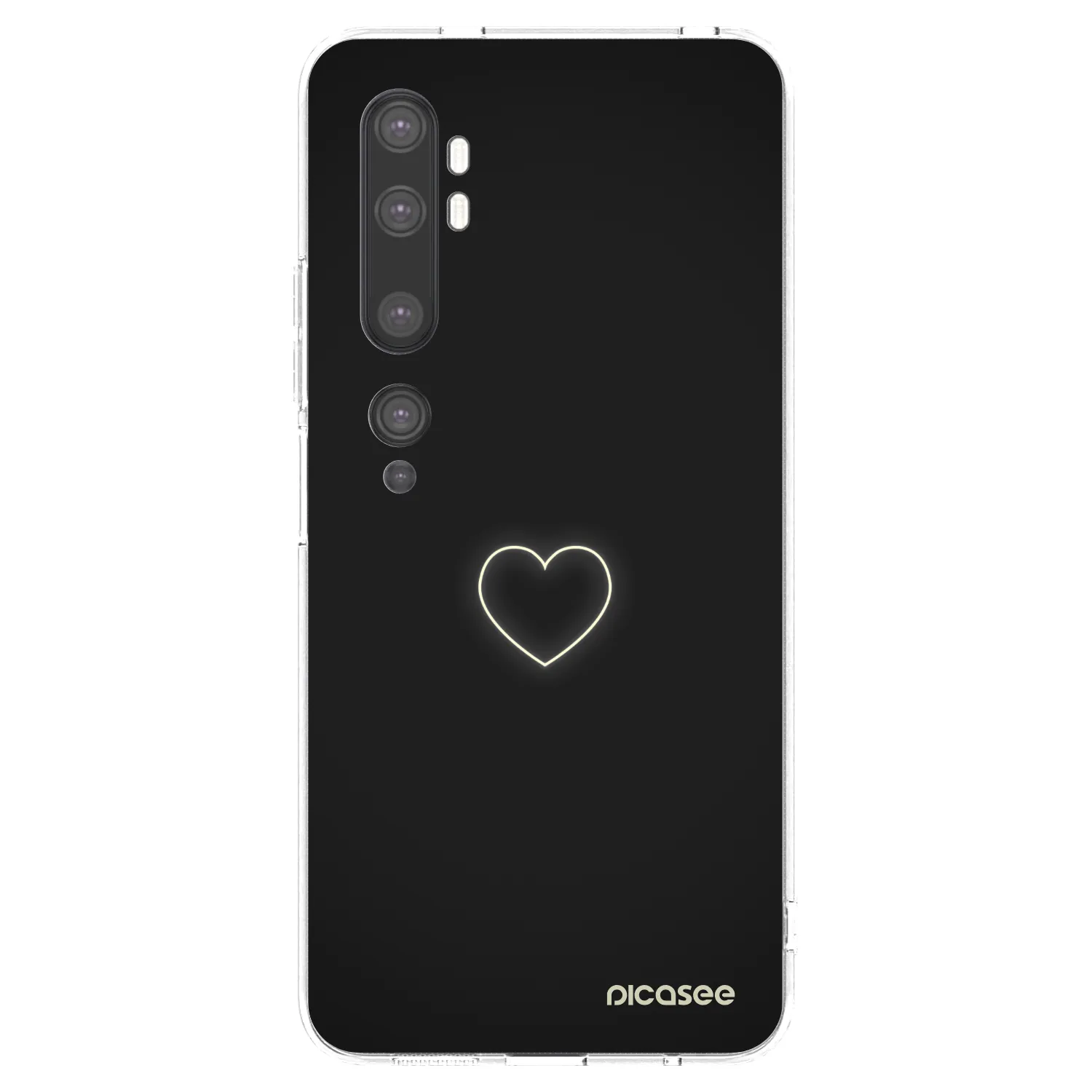 Picasee silikonski prozorni ovitek za Xiaomi Mi Note 10 (Pro) - Heart