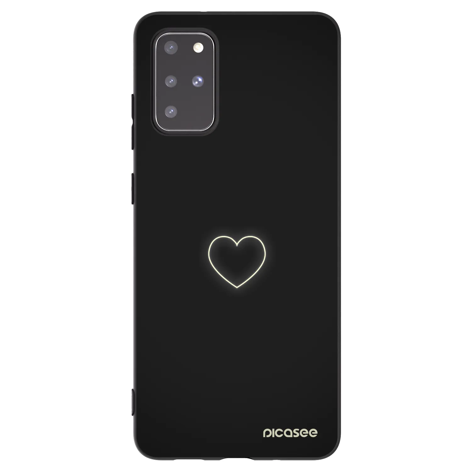 Picasee silikonski črni ovitek za Samsung Galaxy S20+ G985F - Heart