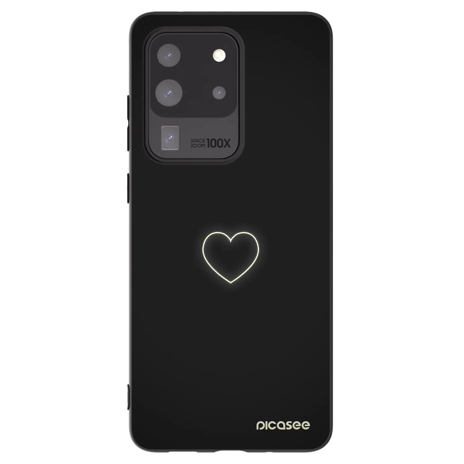 Picasee silikonski črni ovitek za Samsung Galaxy S20 Ultra 5G G988F - Heart