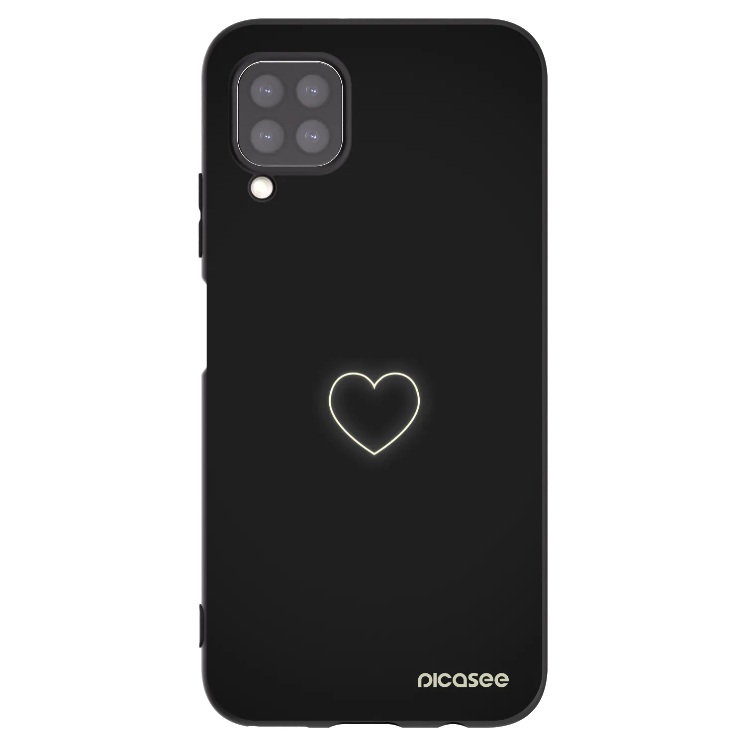 Picasee silikonski črni ovitek za Huawei P40 Lite - Heart