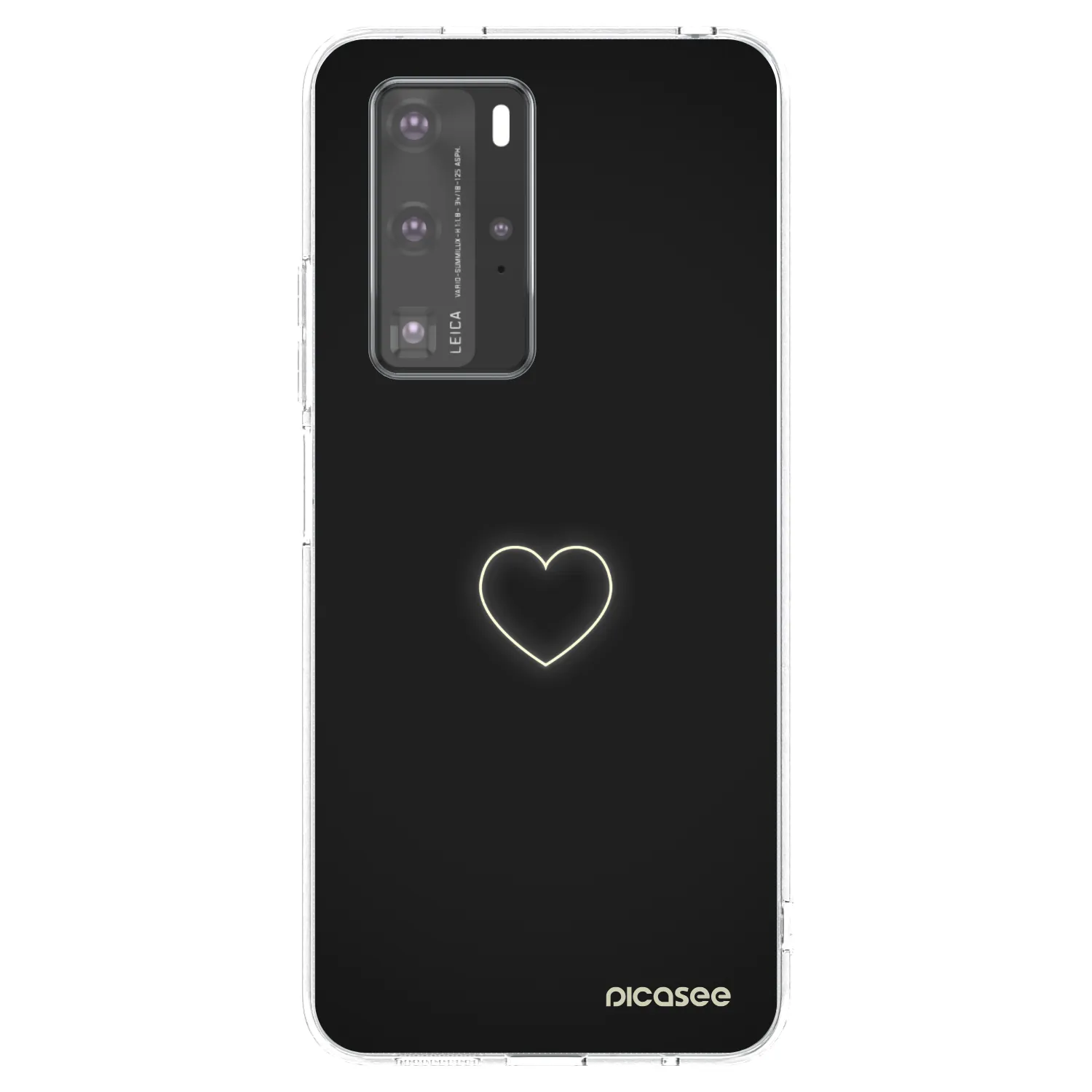 Picasee silikonski prozorni ovitek za Huawei P40 Pro - Heart