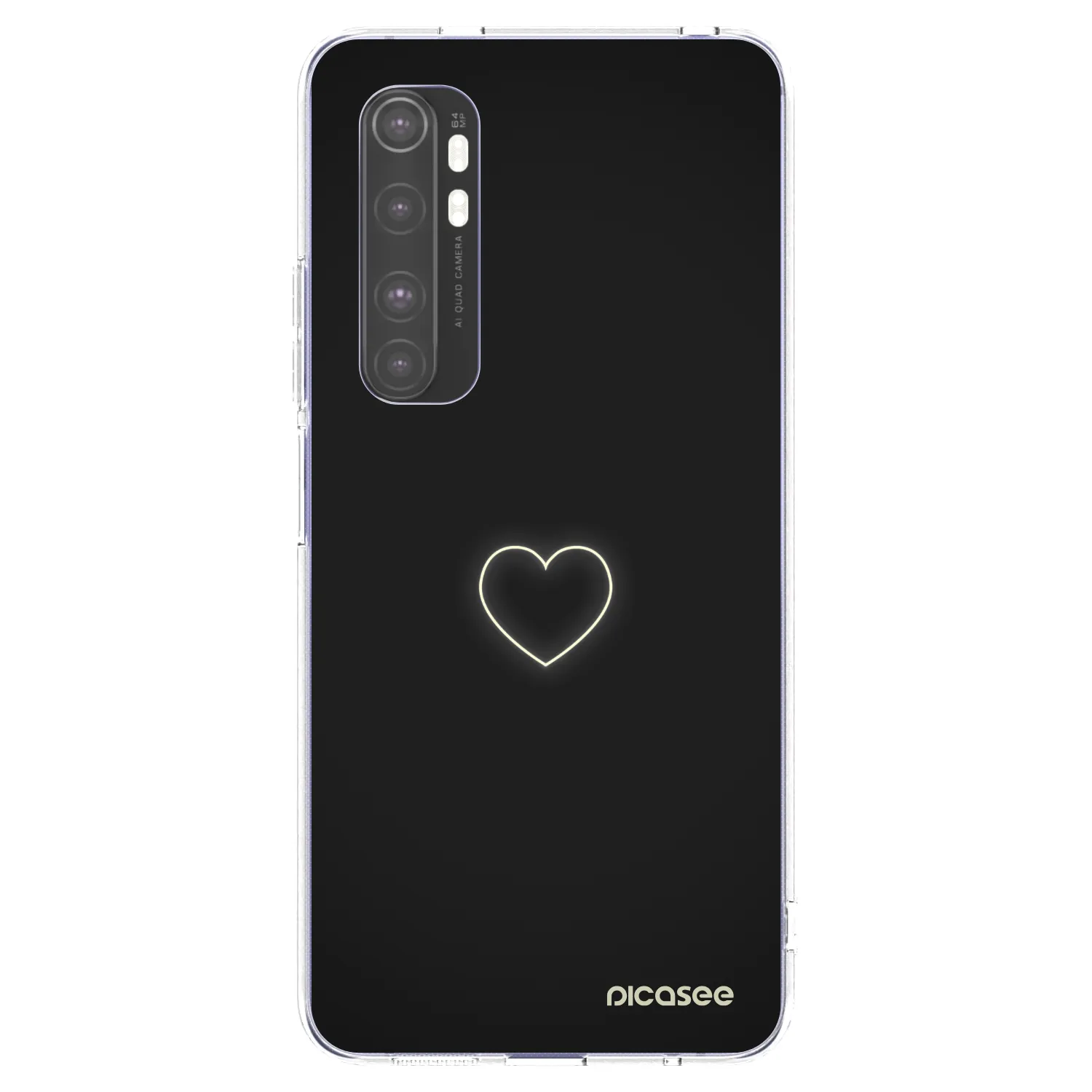 Picasee silikonski prozorni ovitek za Xiaomi Mi Note 10 Lite - Heart