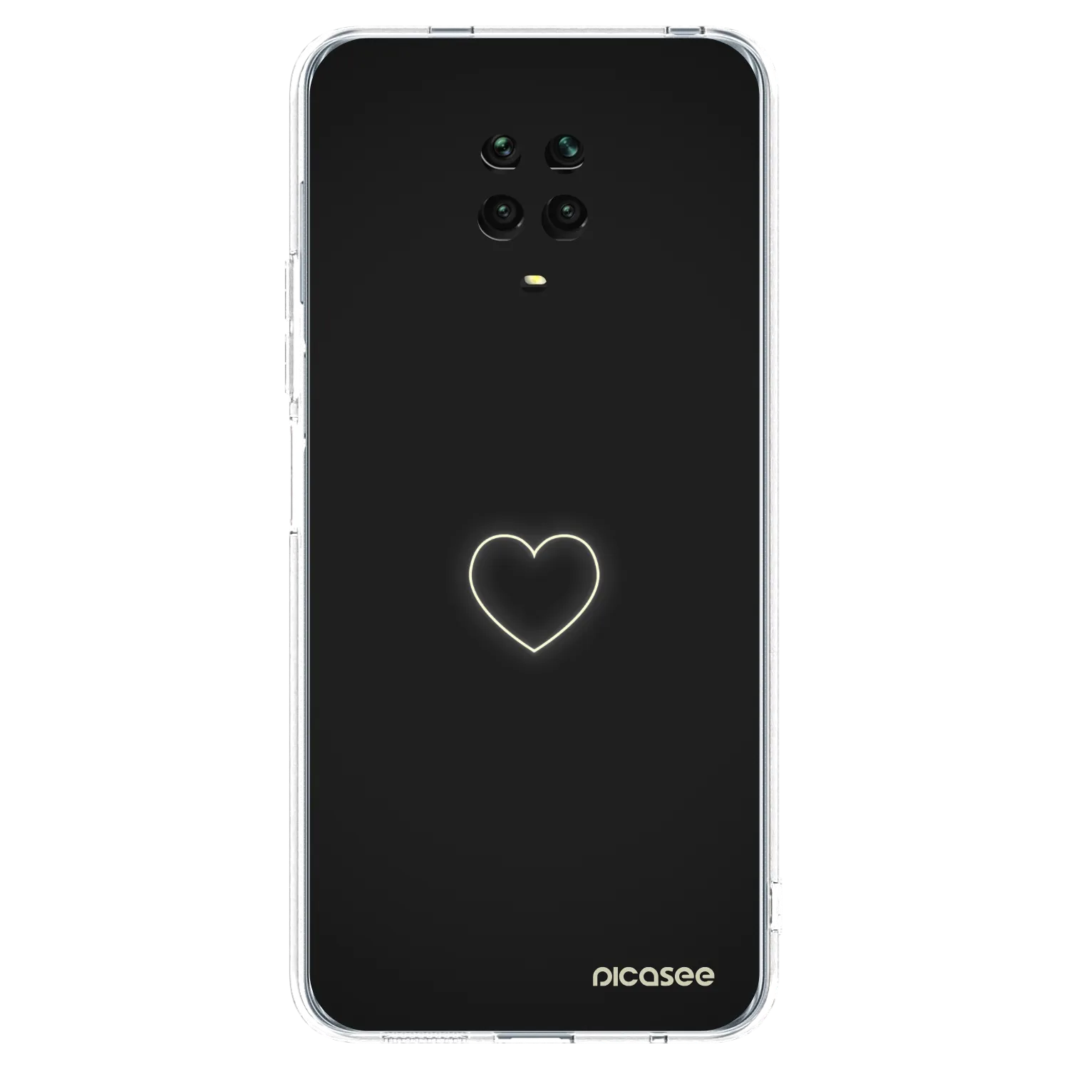 Picasee silikonski prozorni ovitek za Xiaomi Redmi Note 9S - Heart