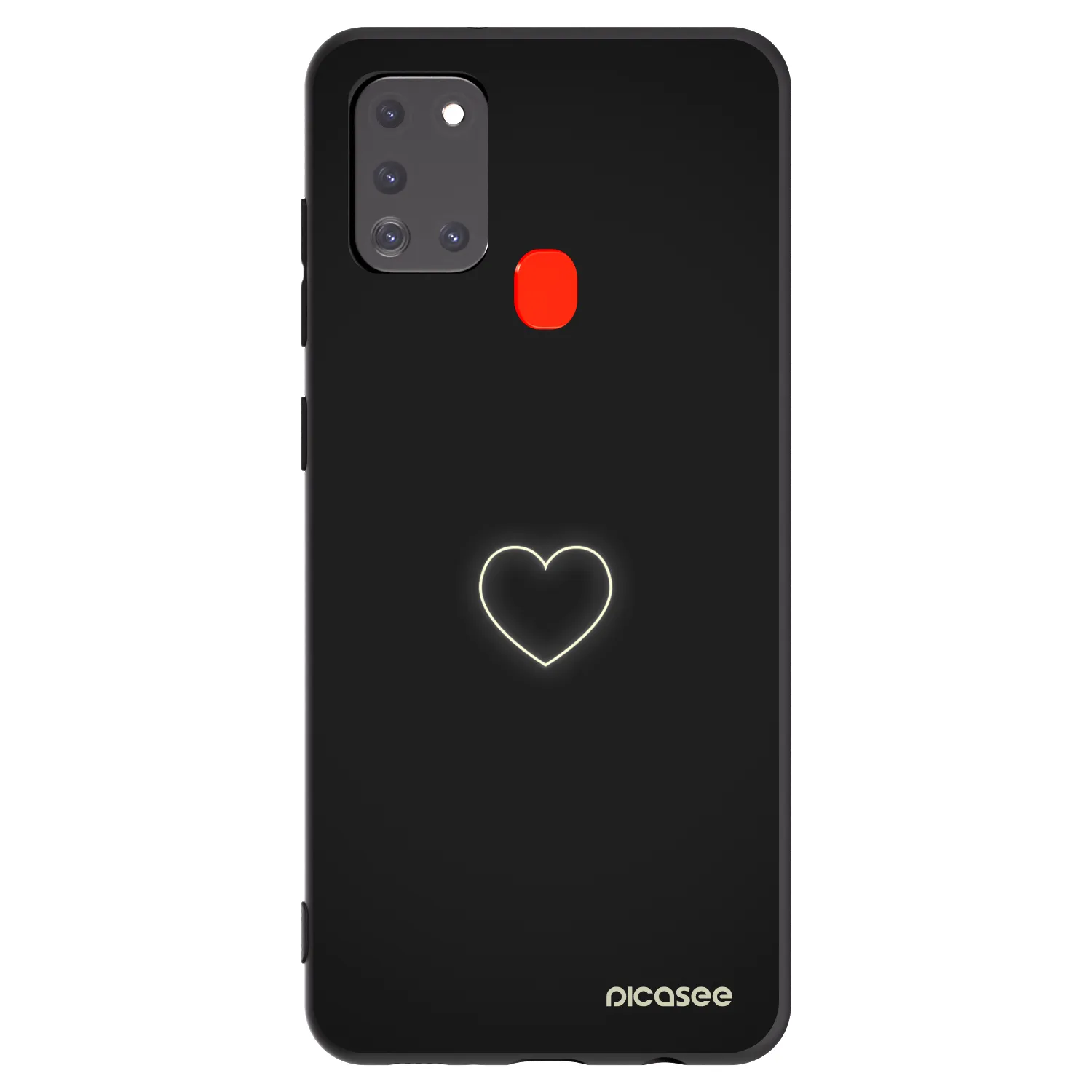Picasee silikonski črni ovitek za Samsung Galaxy A21s - Heart